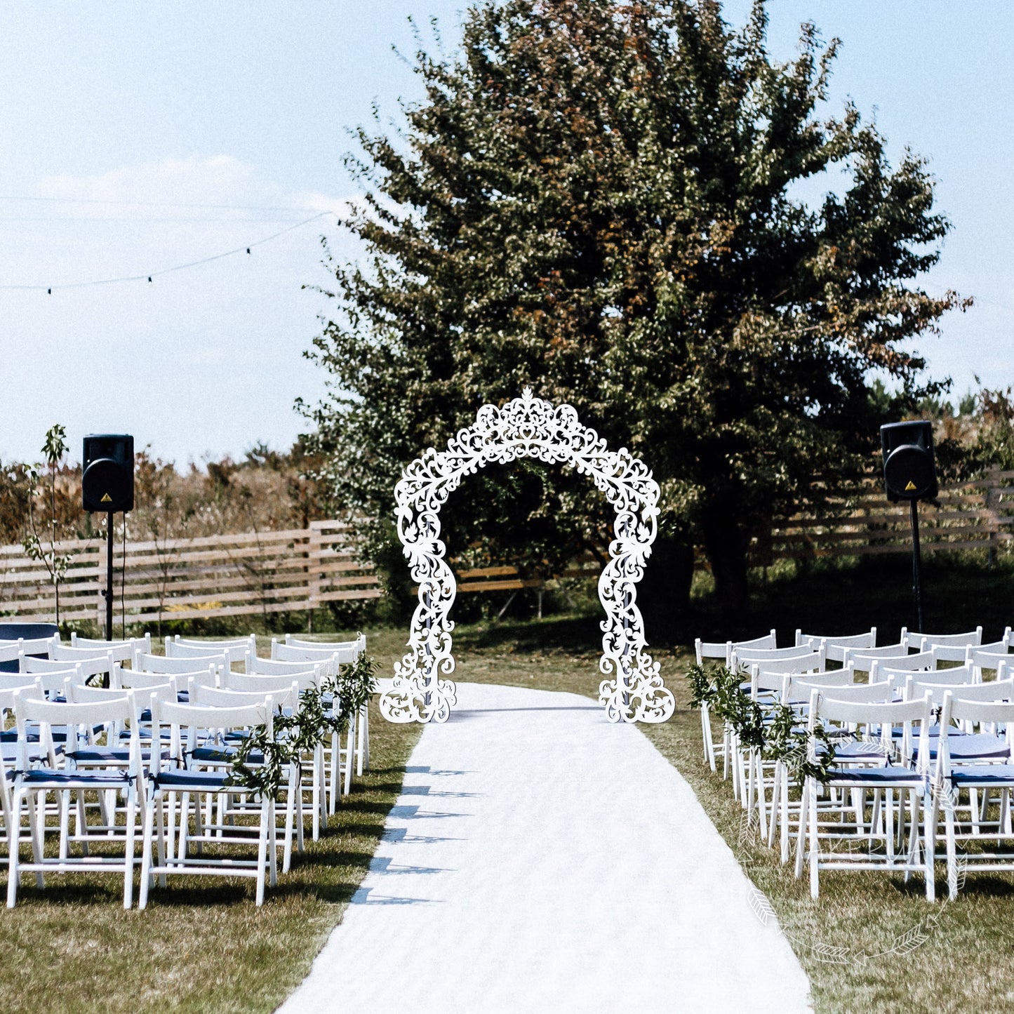 Arch wedding backdrop arbor floral frame white wooden wood flower rustic birthday event party prop shop photo booth decorations decor lace boho style - MakerUA