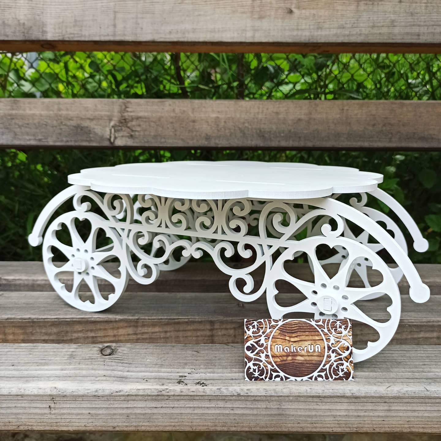 Carriage candy bar sweet stand cake parties birthday wedding table decorations buffet coach cart party delights cupcake tray white treats decor - MakerUA