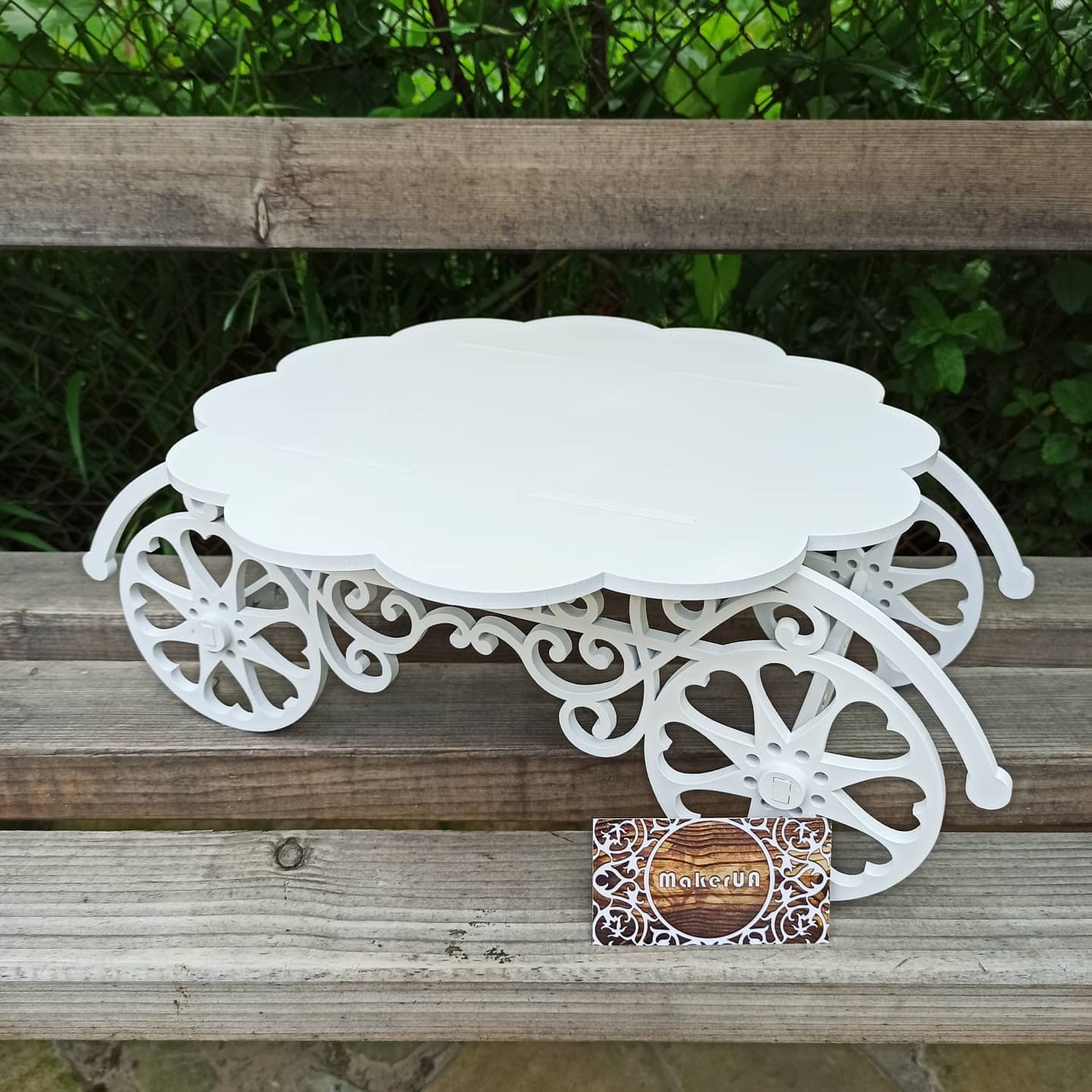 Carriage candy bar sweet stand cake parties birthday wedding table decorations buffet coach cart party delights cupcake tray white treats decor - MakerUA