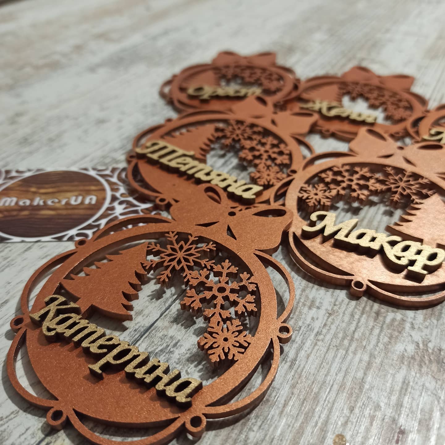 Personalized Christmas Ornaments Name Wooden Decorations Tree Hanging Kindergarten Gift Classmate Preschool Keepsake Teacher Student Decor Style W