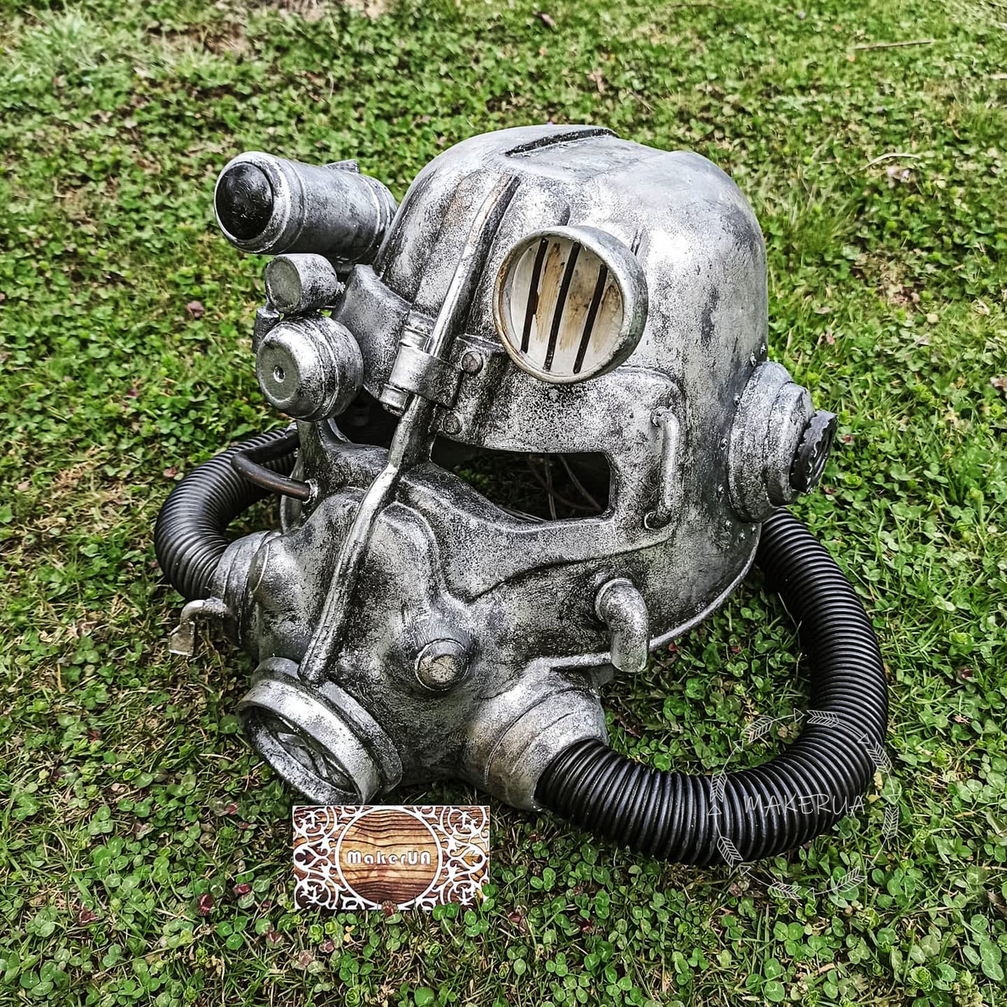 Fan Art Handcrafted Helmet mask cosplay game 3d print replica wearable costume rpg prop decorations wasteland inspired post apocalyptic power armor decor - MakerUA