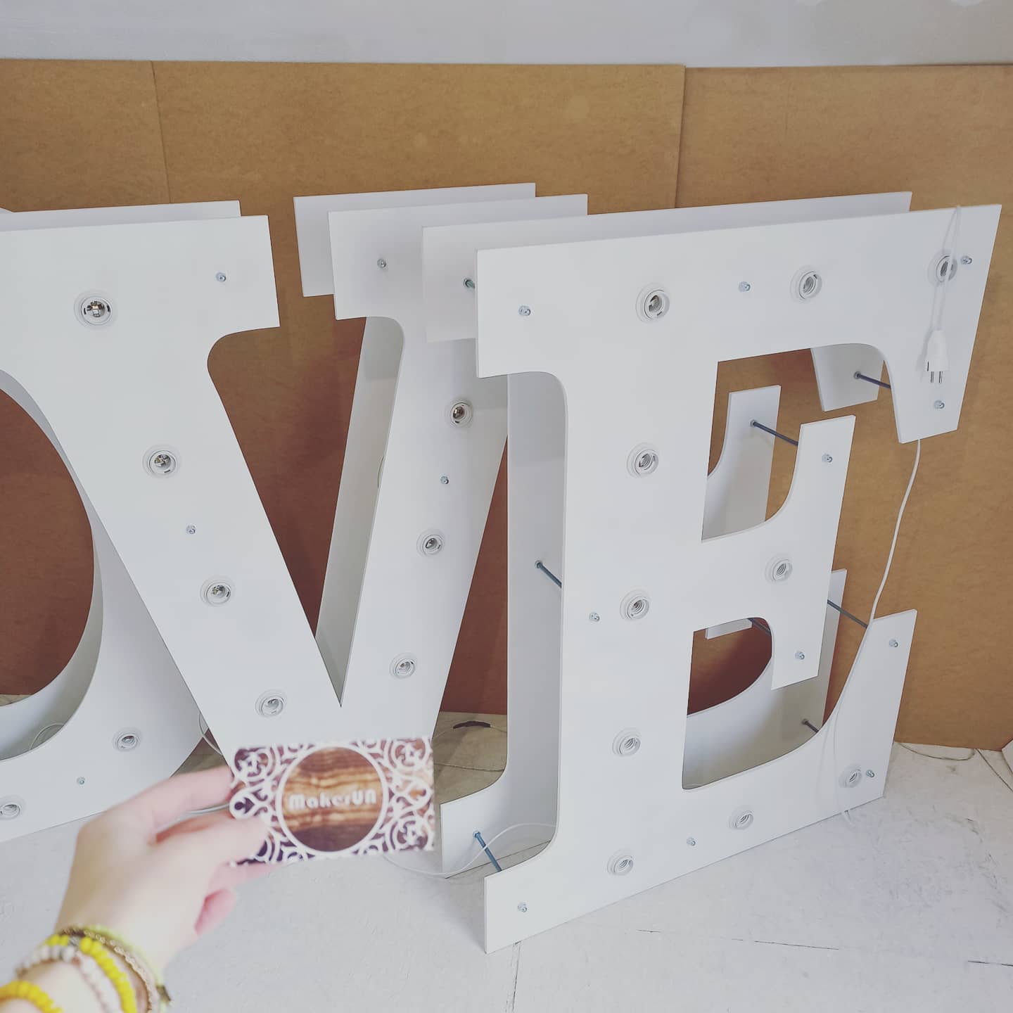 Foldable LOVE letters light up marquee led neon sign ornaments backdrop birthday decoration numbers arch large giant big large huge party props decor - MakerUA