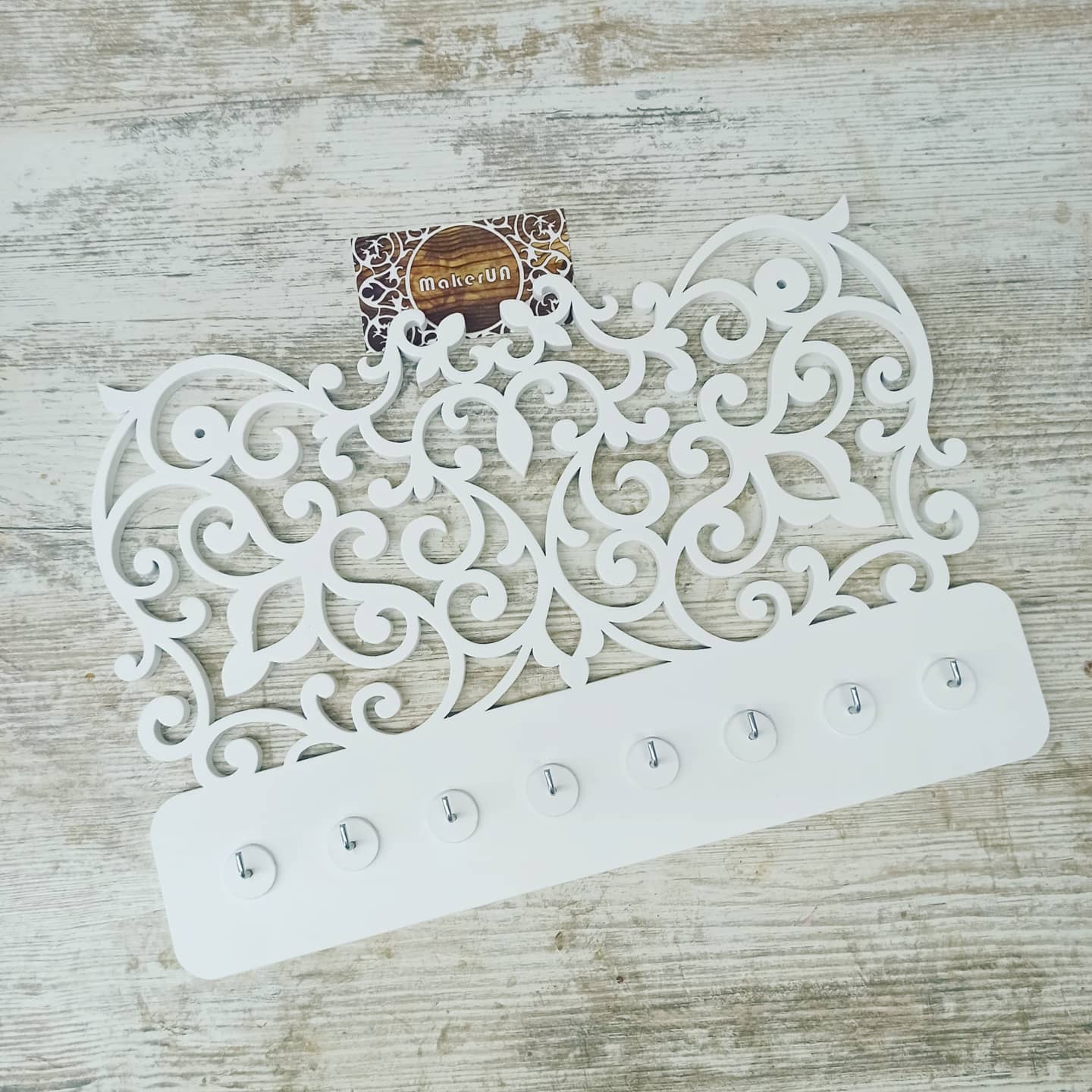 Jewelry keys earrings holder stand organizer for wall boho vintage home decor - MakerUA