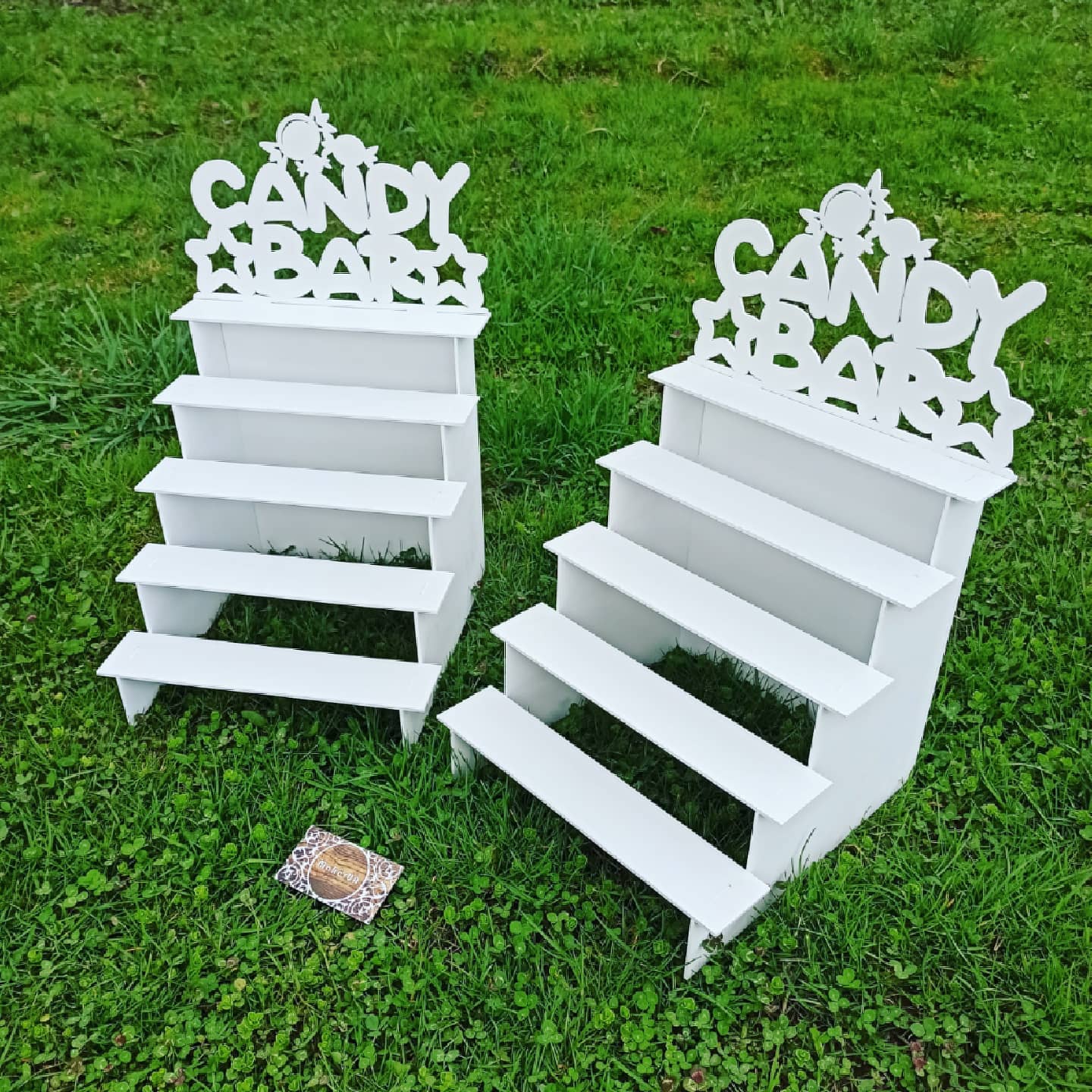 Candy Bar sweet stand cake tiered stairs parties birthday wedding table decorations buffet coach cart party delights cupcake tray white style treats decor - MakerUA