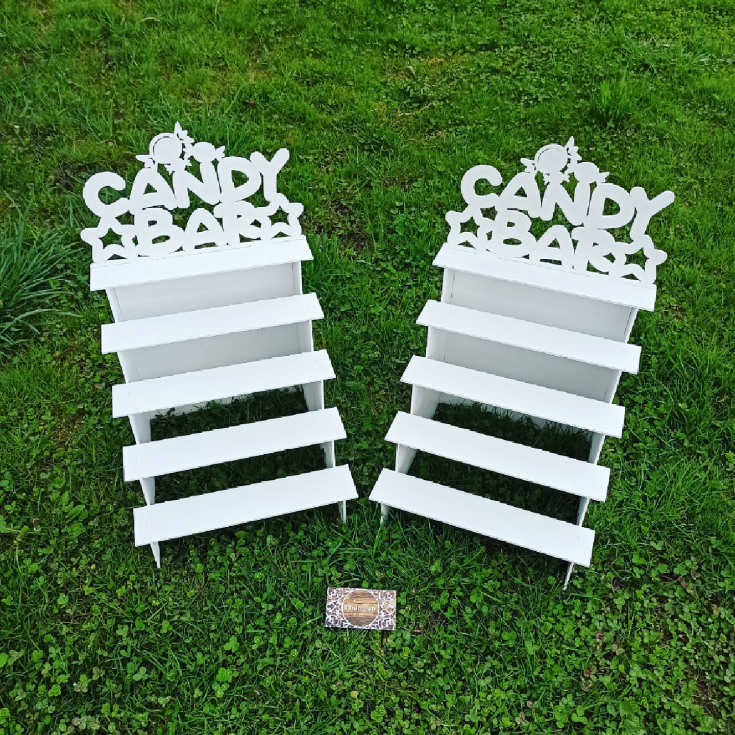 Candy Bar sweet stand cake tiered stairs parties birthday wedding table decorations buffet coach cart party delights cupcake tray white style treats decor - MakerUA