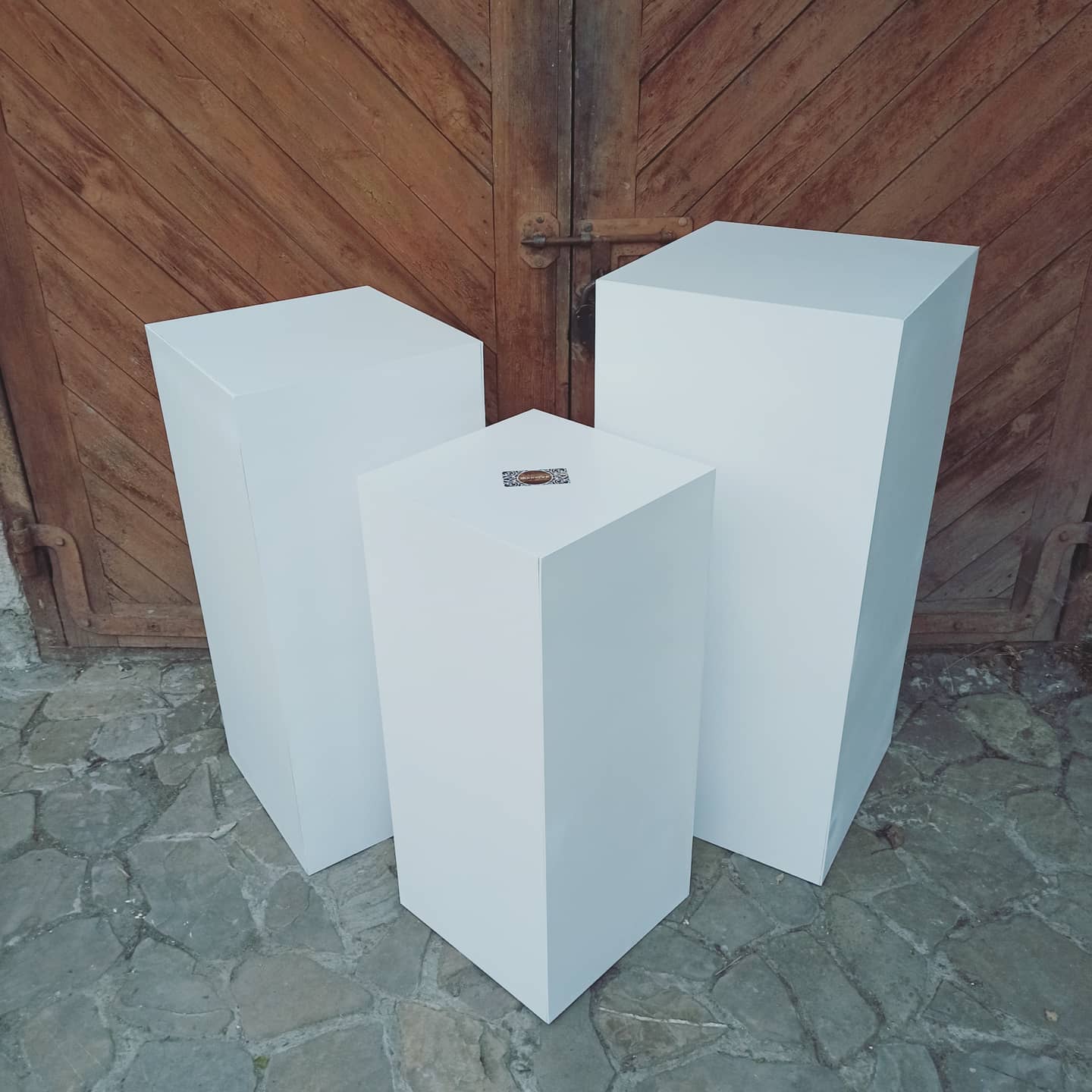 Stand column pedestal pillar plinth table display cylinder white square cake flower wedding birthday baby shower event party prop shop photo booth themed style decor decorations - MakerUA