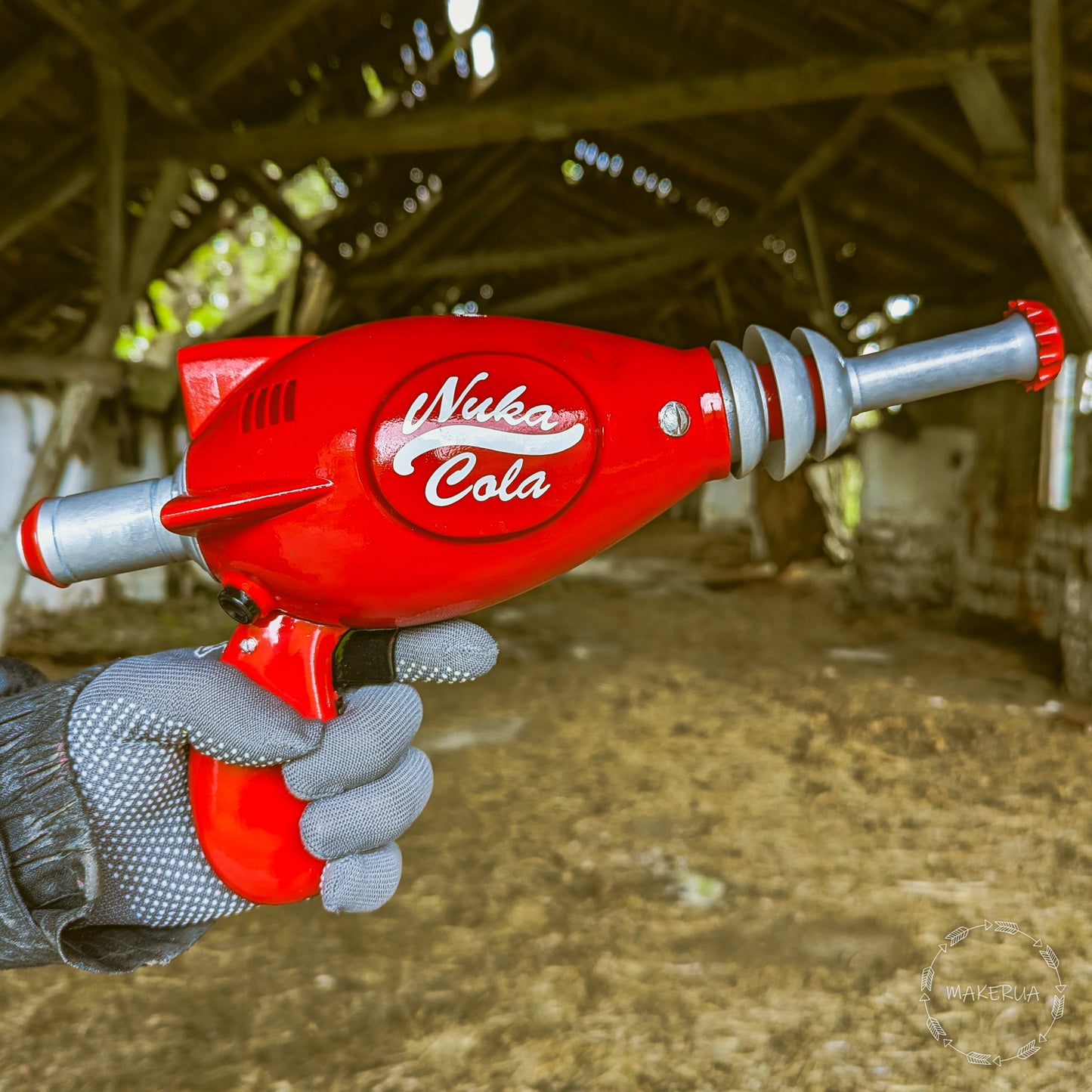 Handcrafted Thirst Zapper Blaster replica Nuka-Cola bottle Prop gun weapon power armor rifle Wasteland Inspired Post Apocalyptic - MakerUA