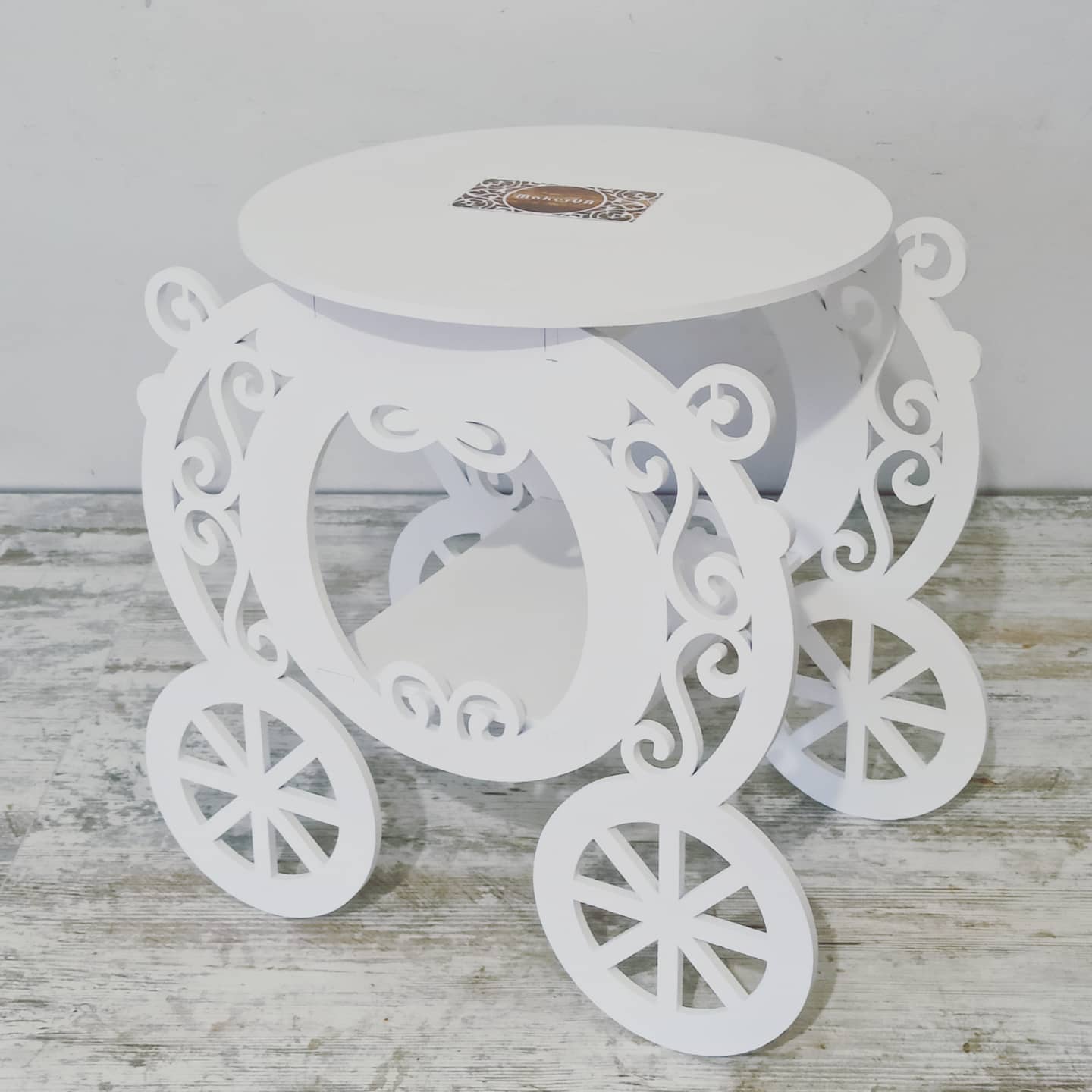 Candy bar sweet stand cake parties birthday wedding table decorations buffet coach cart party delights cupcake tray white treats decor - MakerUA