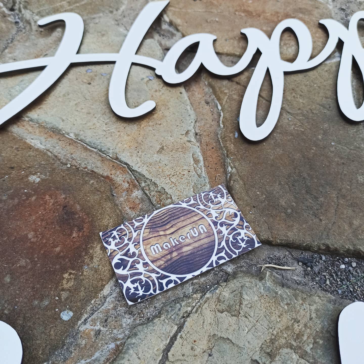 Text Happy Birthday decorations celebration wall hanging sign white gold silver garland banner flag event birthday party supplies props shop style photo booth decor - MakerUA