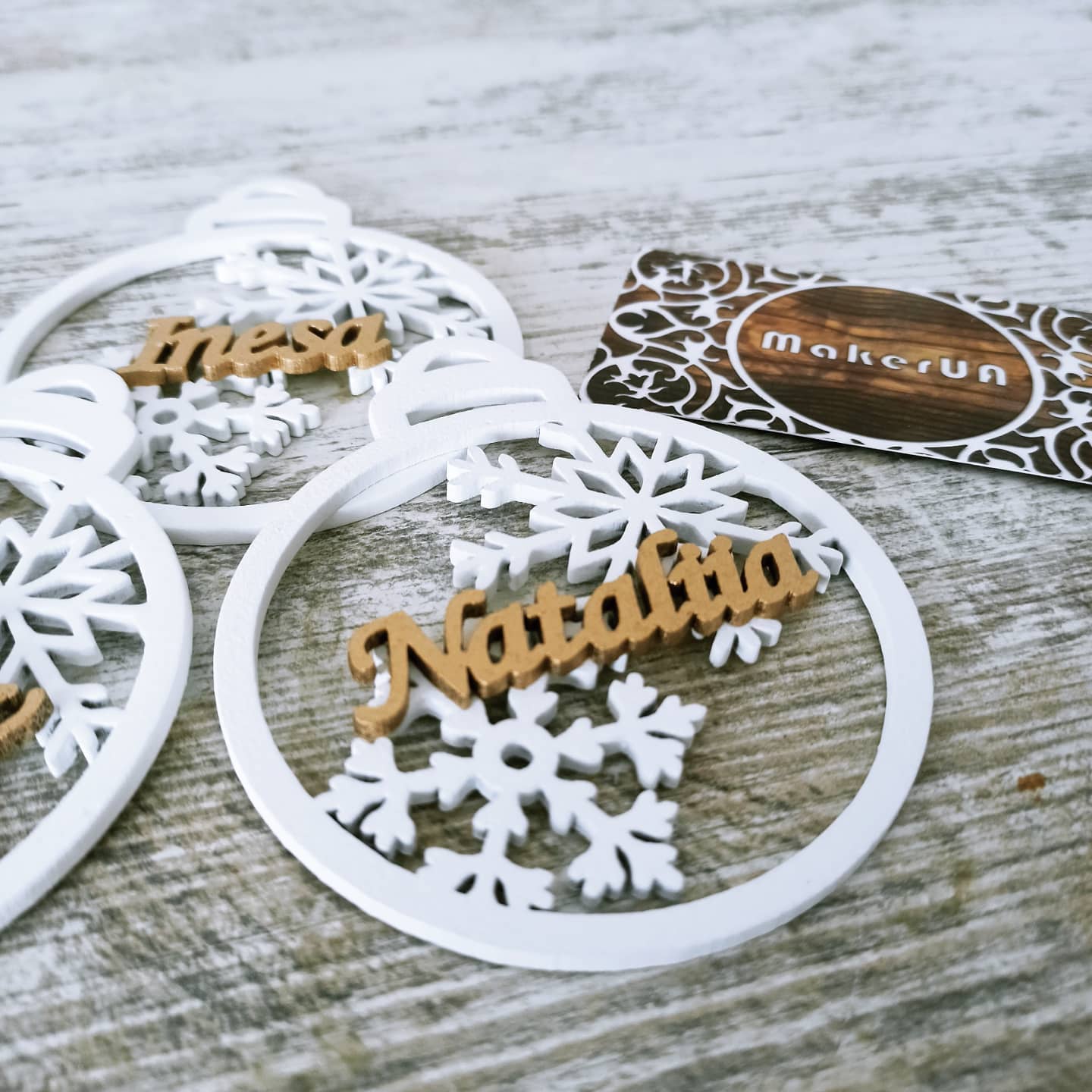 Personalized Christmas Ornaments Name Wooden Decorations Tree Hanging Kindergarten Gift Classmate Preschool Keepsake Teacher Student Decor Style P