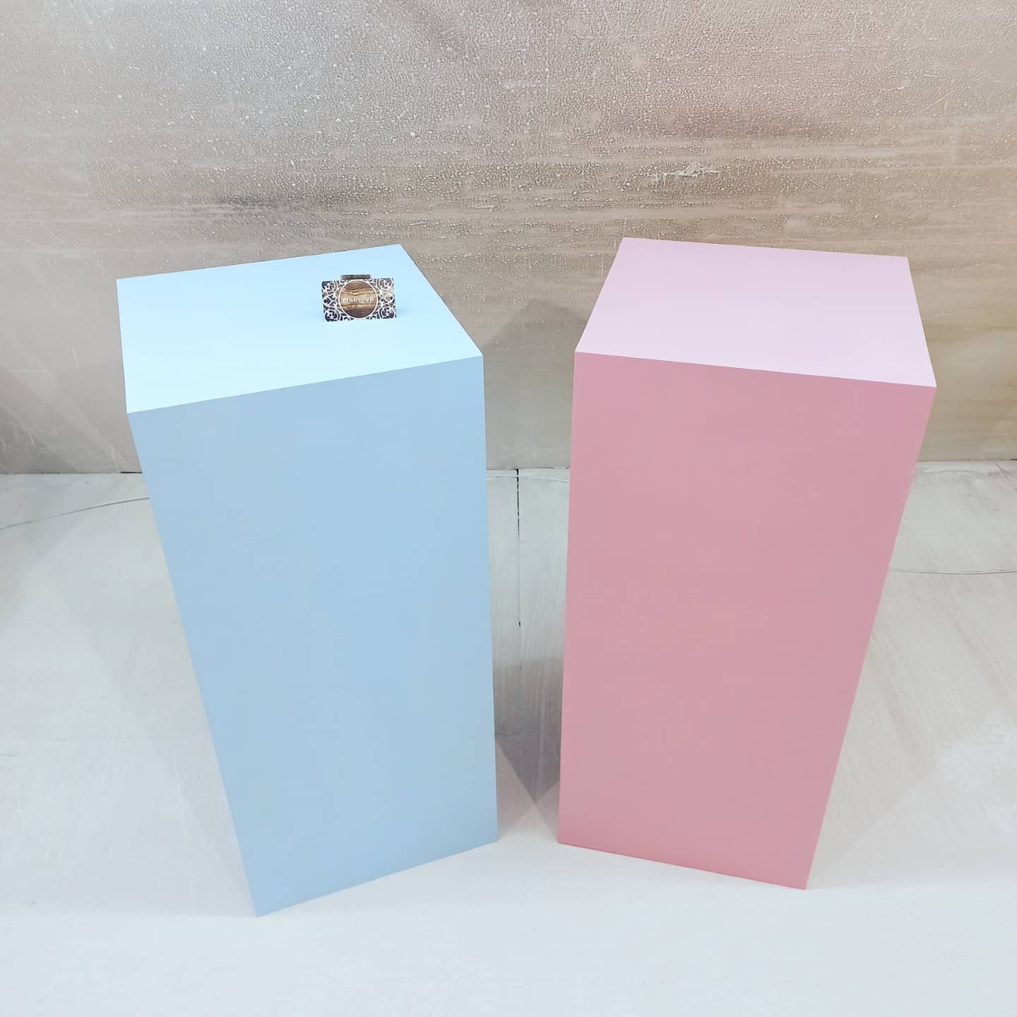 Stand column pedestal pillar plinth table display cylinder white square cake flower wedding birthday baby shower event party prop shop photo booth themed style decor decorations - MakerUA