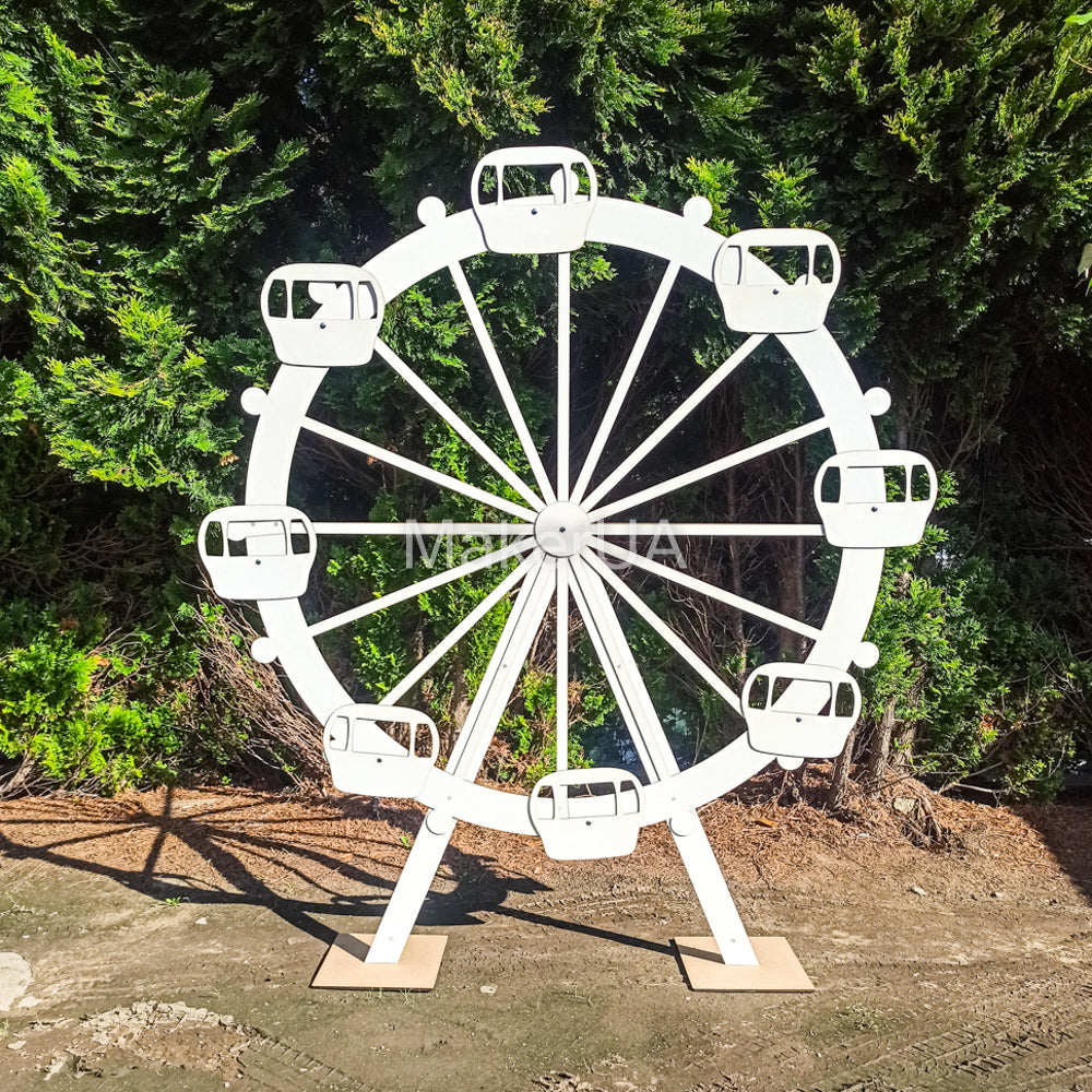Ferris Wheel decorations carnival circus backdrop big large huge lifesize life size arch baby shower birthday wedding photo booth event party prop decor - MakerUA
