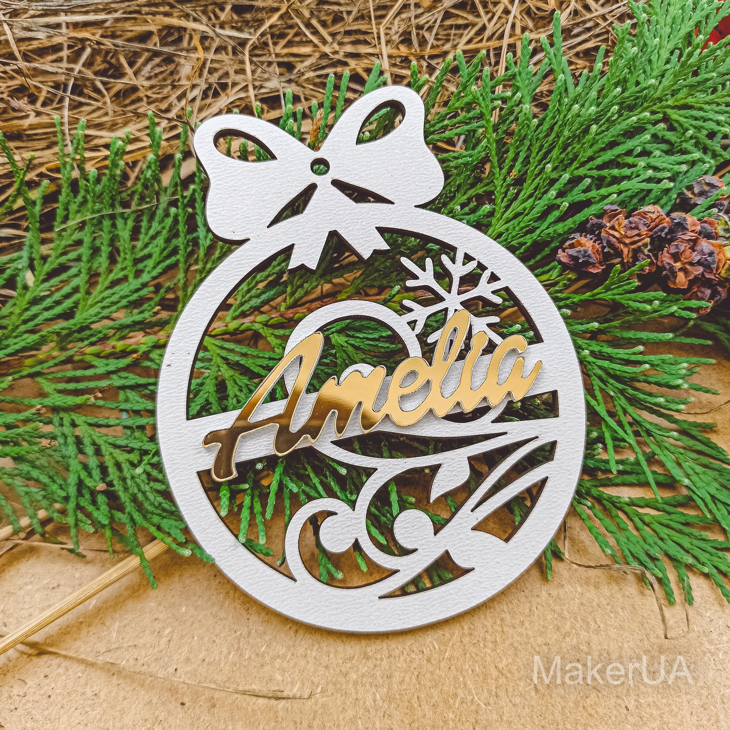 Personalized Christmas Ornaments Name Wooden Decorations Tree Hanging Kindergarten Gift Classmate Preschool Keepsake Teacher Student Decor Style C