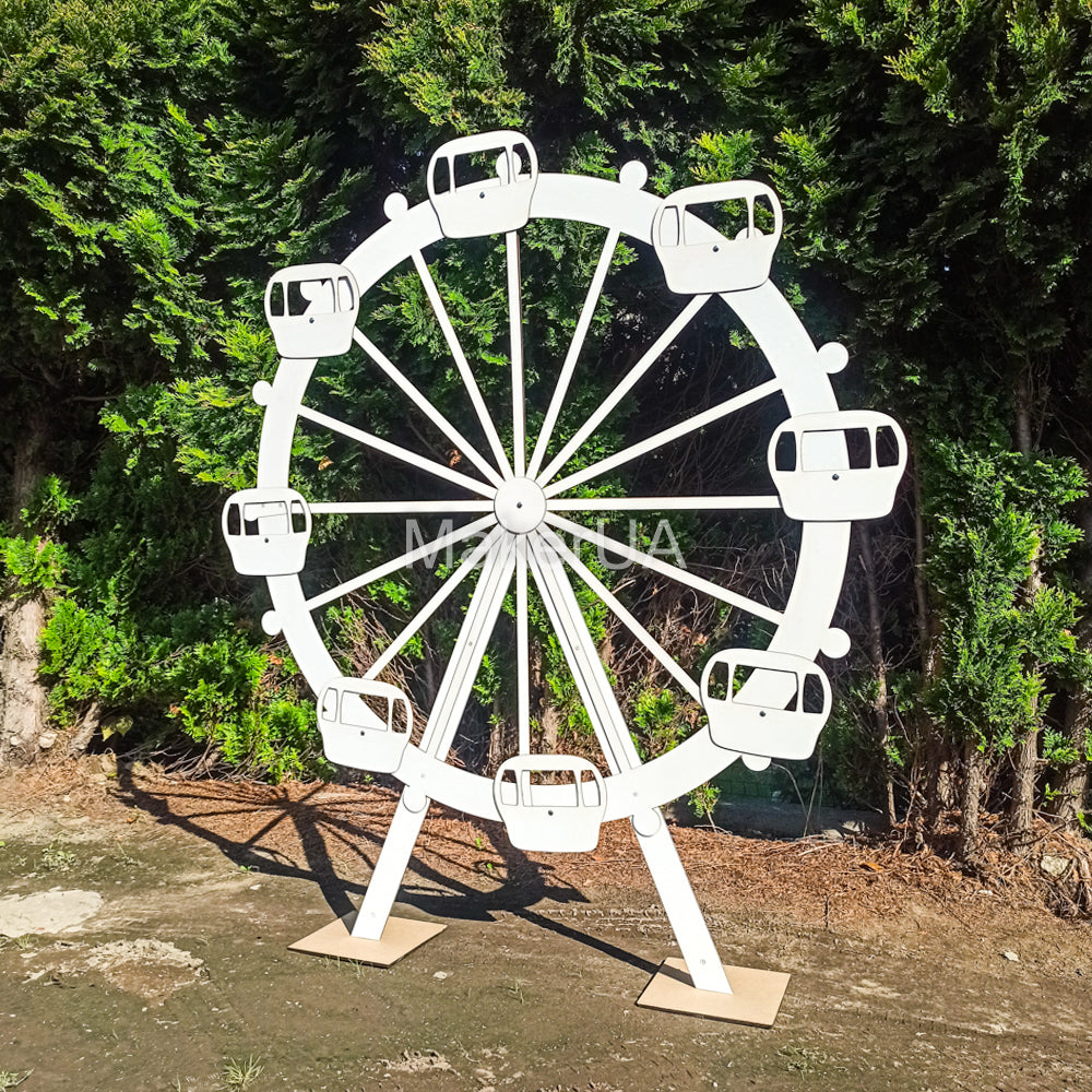 Ferris Wheel decorations carnival circus backdrop big large huge lifesize life size arch baby shower birthday wedding photo booth event party prop decor - MakerUA