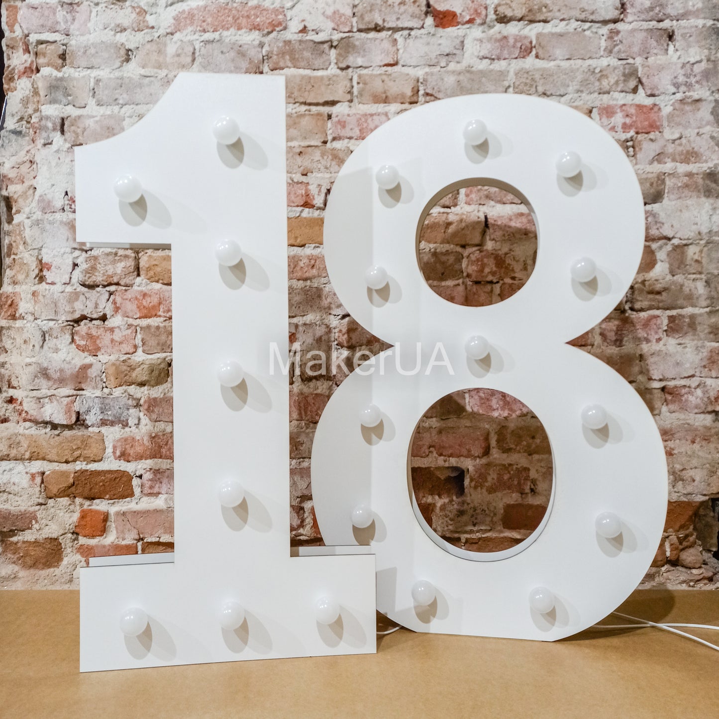 Numbers 3.3ft + Lamps light up marquee letters 0-9 led neon sign ornaments backdrop birthday decoration arch large giant big party props decor - MakerUA