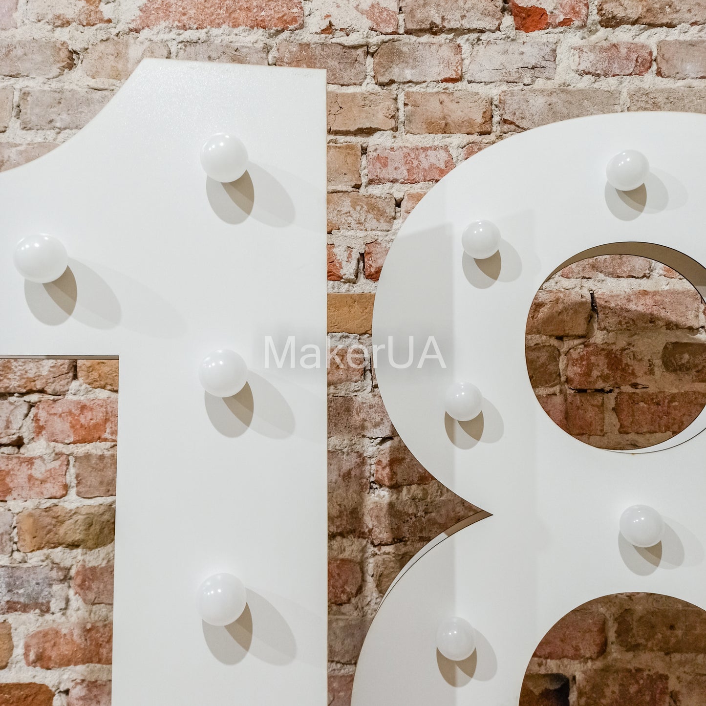 Numbers 3.3ft + Lamps light up marquee letters 0-9 led neon sign ornaments backdrop birthday decoration arch large giant big party props decor - MakerUA