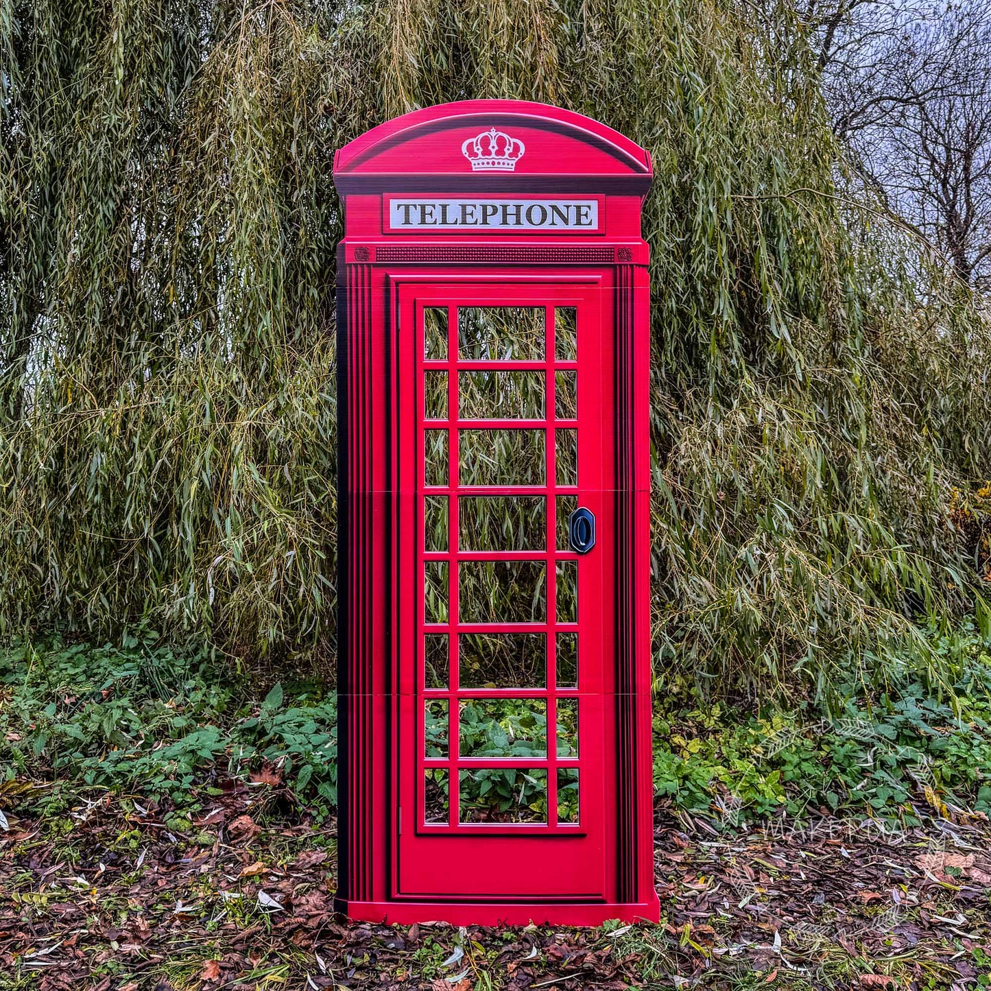 English London British Telephone Booth Phone Box Red Cutouts Birthday Wedding Party Props Photo Decorations UK Life Size Top Christmas Decor