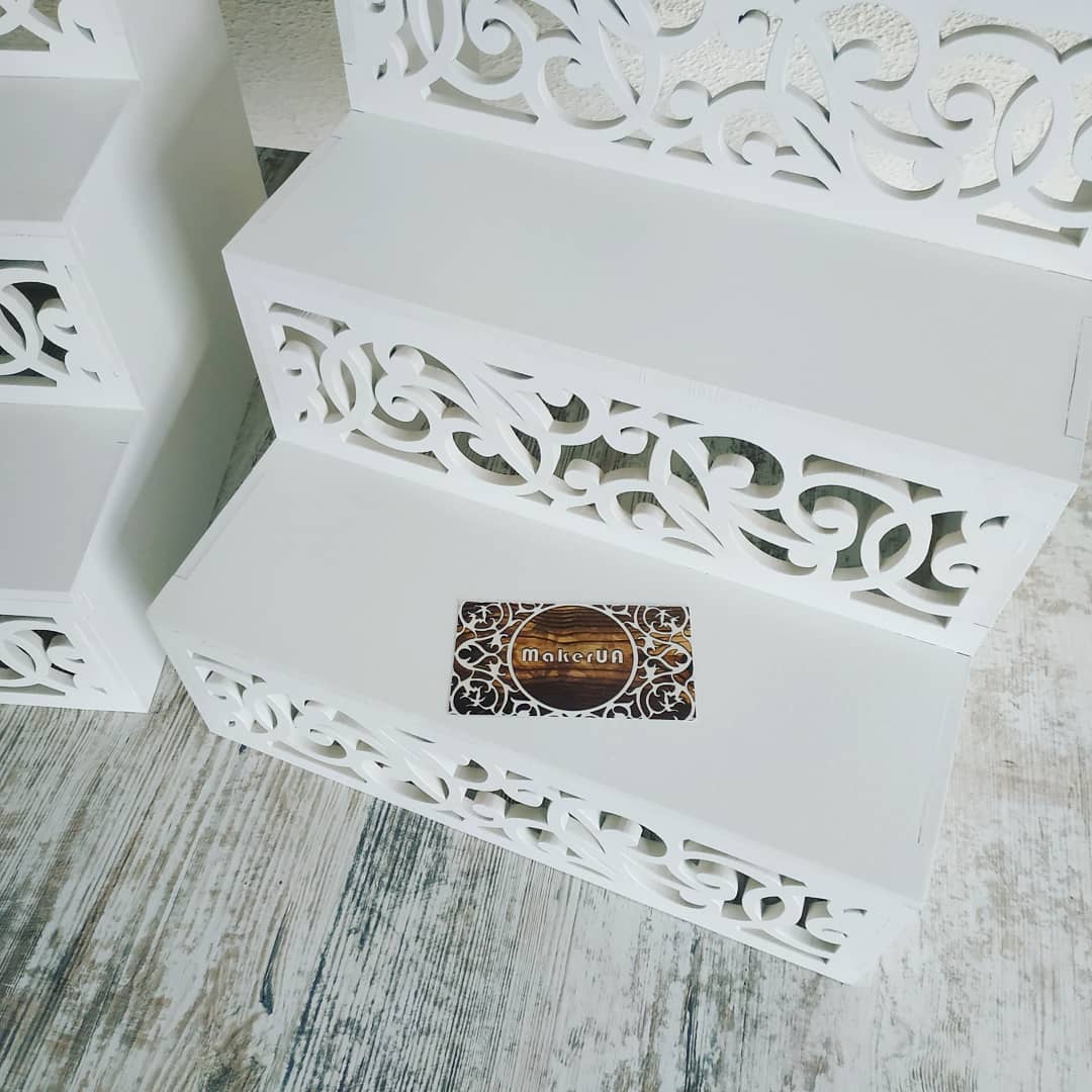 Candy Bar sweet catering stand cake tiered stairs parties birthday wedding table decorations buffet cart party delights cupcake tray treats white style decor - MakerUA