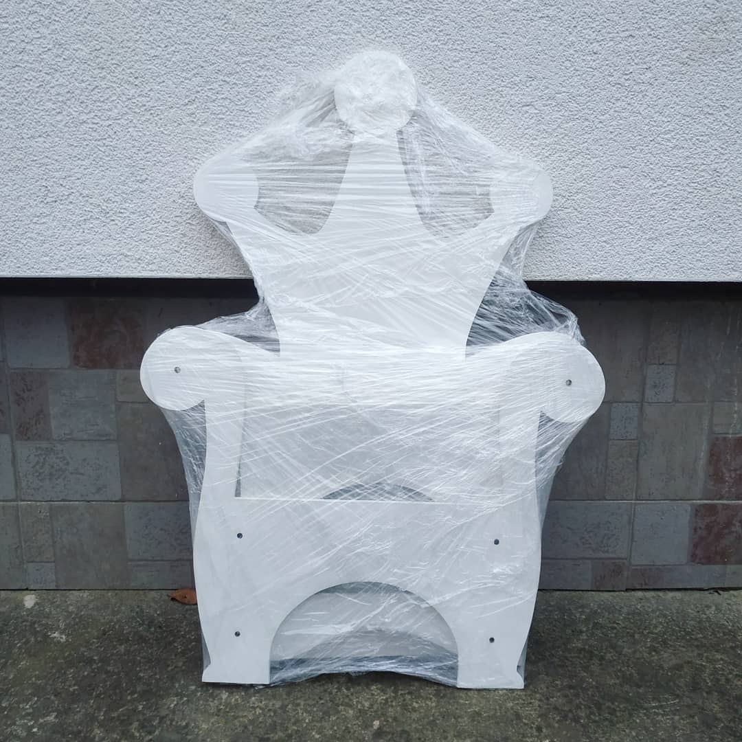 Wooden Throne Chair 03 birthday party decoration girl boy baby shower wood event party prop shop photo booth arch white pink blue crown kids furniture - MakerUA