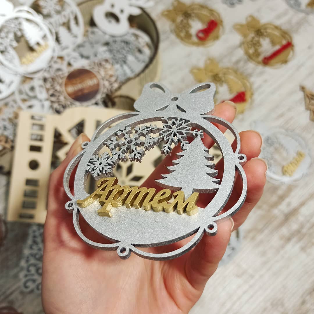 Personalized Christmas Ornaments Name Wooden Decorations Tree Hanging Kindergarten Gift Classmate Preschool Keepsake Teacher Student Decor Style R