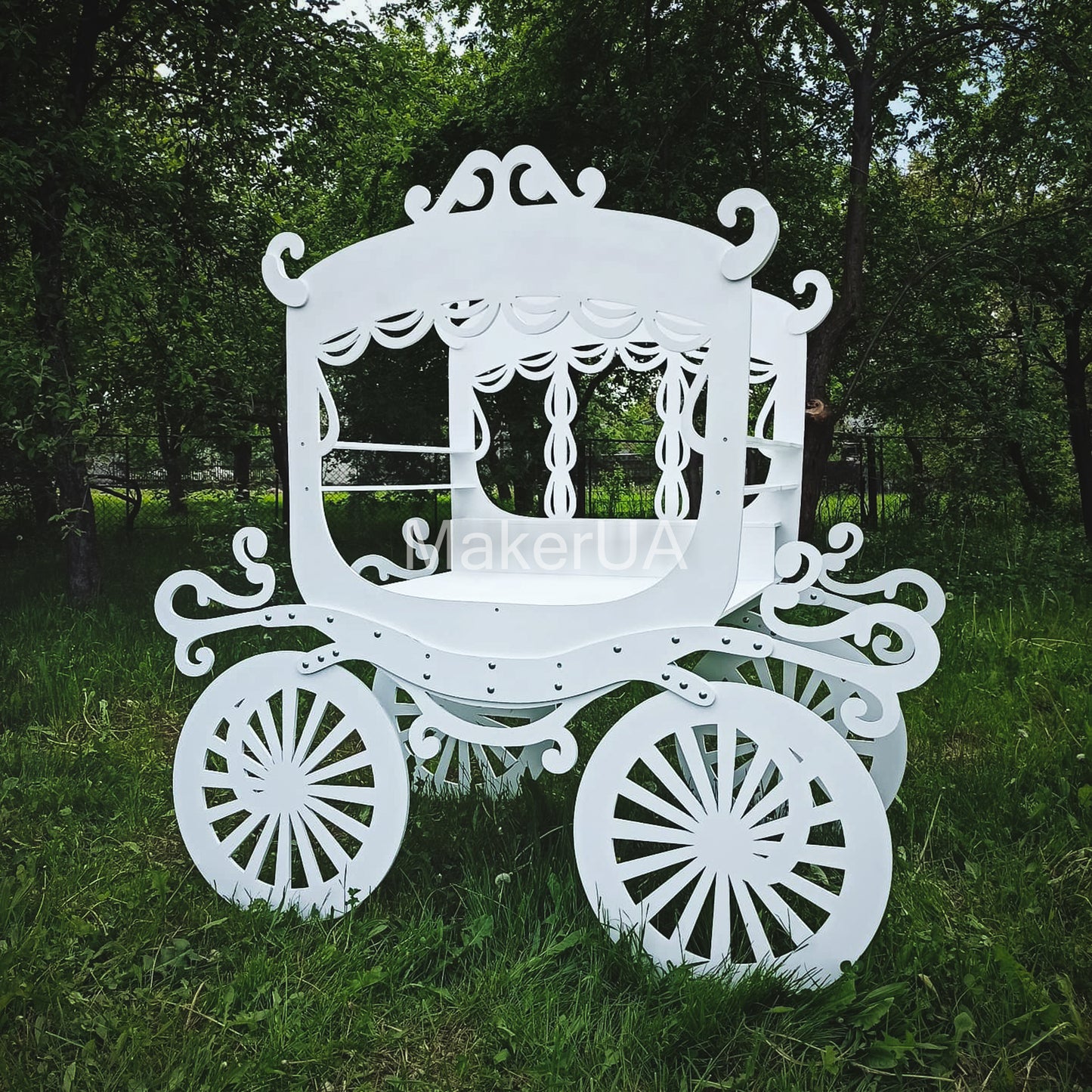 Set of 2 Horses + Carriage Plastic Christmas New Year Decorations Birthday Party Princess Cinderella Candy Cart Cake Table Wedding Photo Booth Prop Event Decor