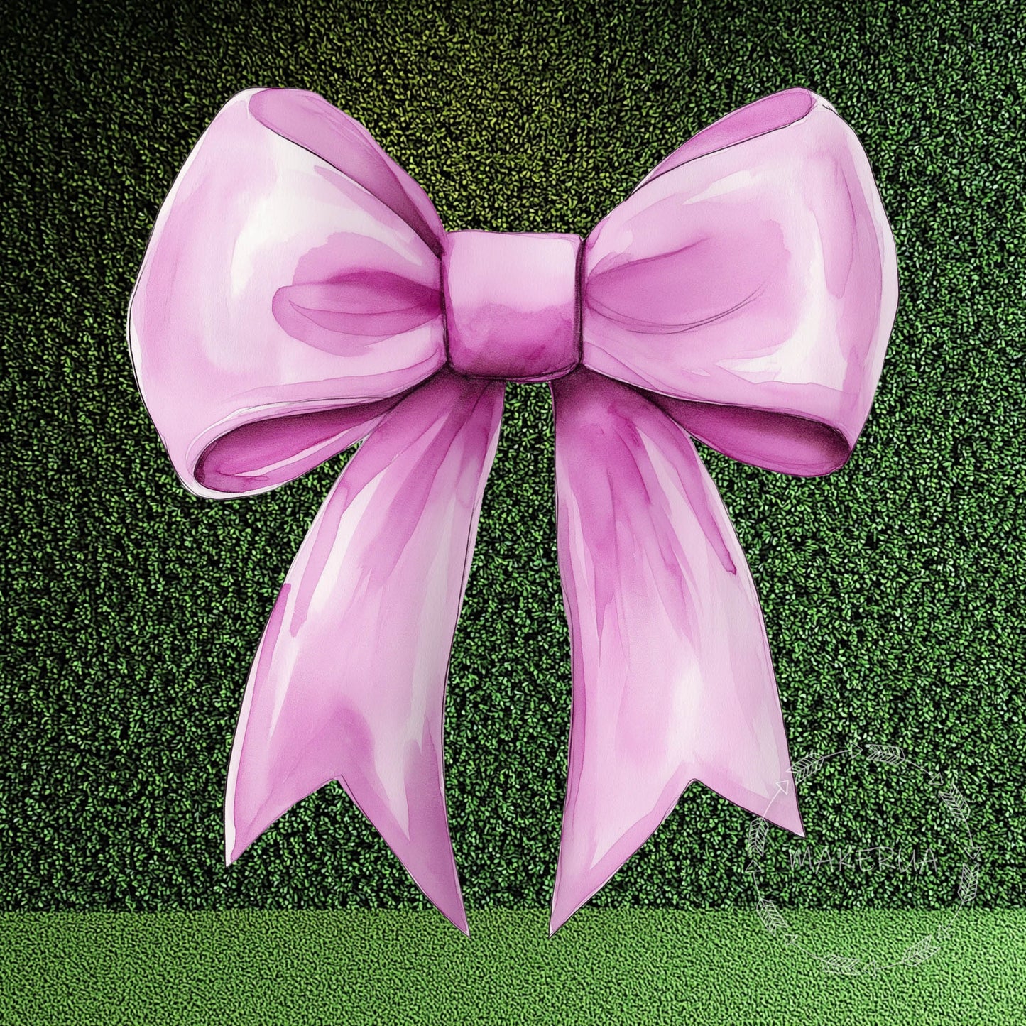 Pink Bow Printed Decor for Birthday Wedding Baby Shower Cute Cutouts Home Room Wall Art Party Props Decorations