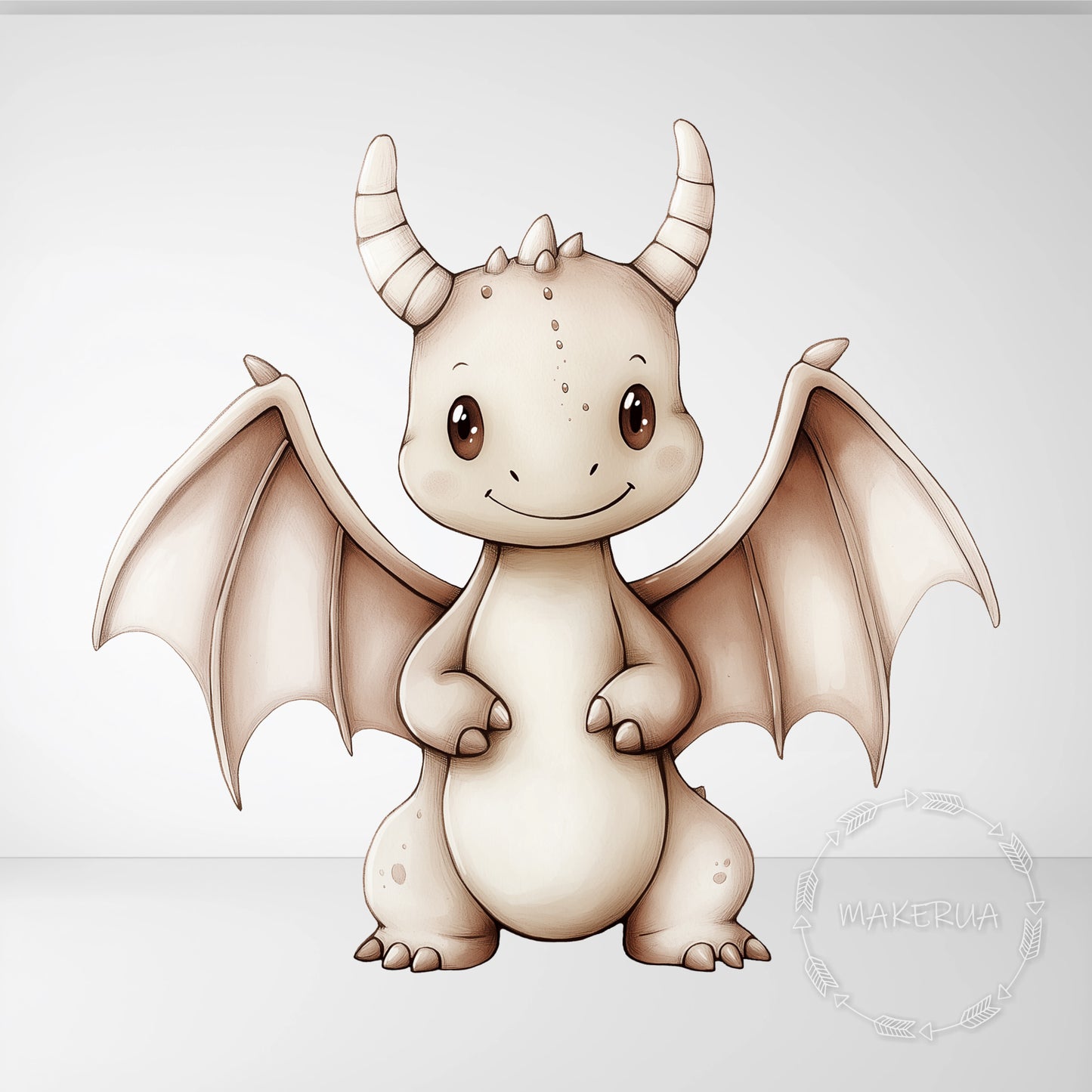 Dragon Printed Decor for Birthday Boy Baby Shower Cute Animal Wings Cutouts Party Props Decorations