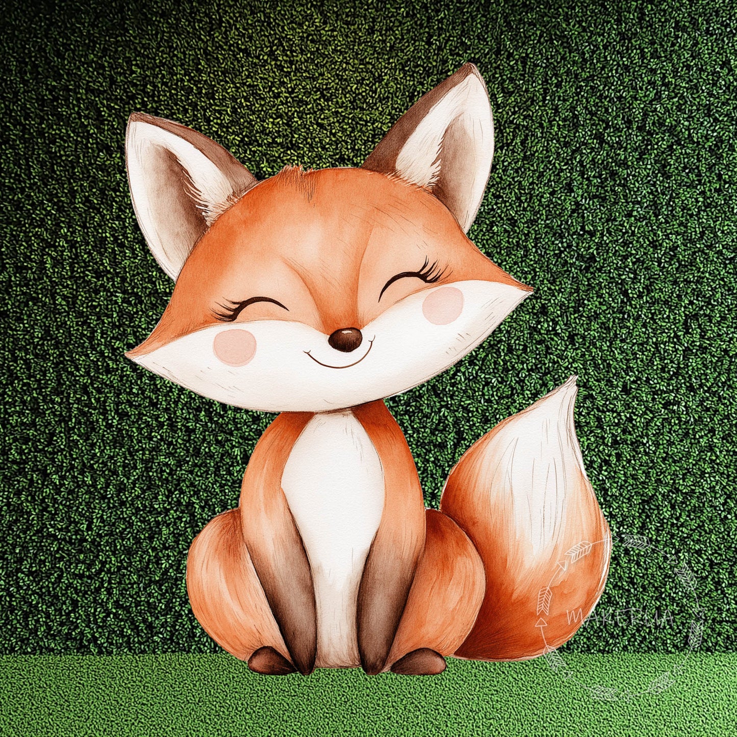 Fox Printed Decor for Birthday Wedding Baby Shower Cute Cutouts Home Room Wall Art Party Props Decorations