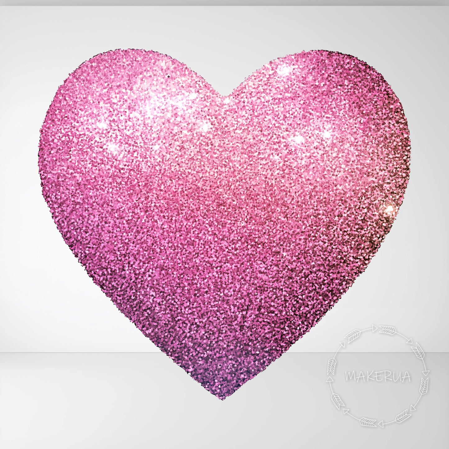 Pink Glitter Sparkle Heart Printed Cutouts Decor for Birthday Wedding Girl Baby Shower Cute Party Props Decorations