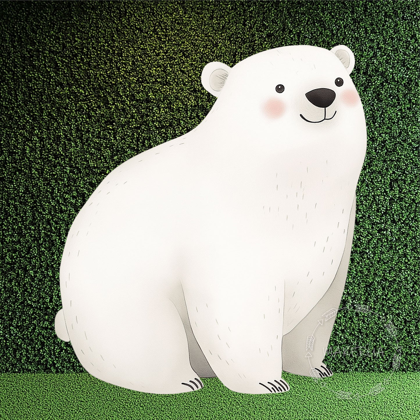 Polar Bear Printed Decor for Birthday Wedding Baby Shower Cute White Animal Cutouts Home Room Wall Art Party Props Decorations
