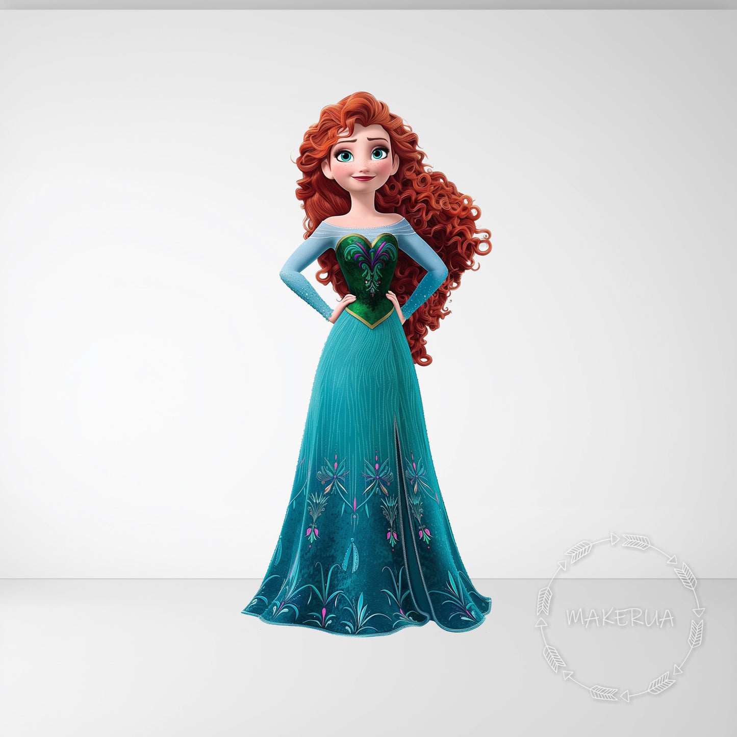 Princess Style 13 Printed Cutouts Decor Girl Birthday Baby Shower Party Props Decorations