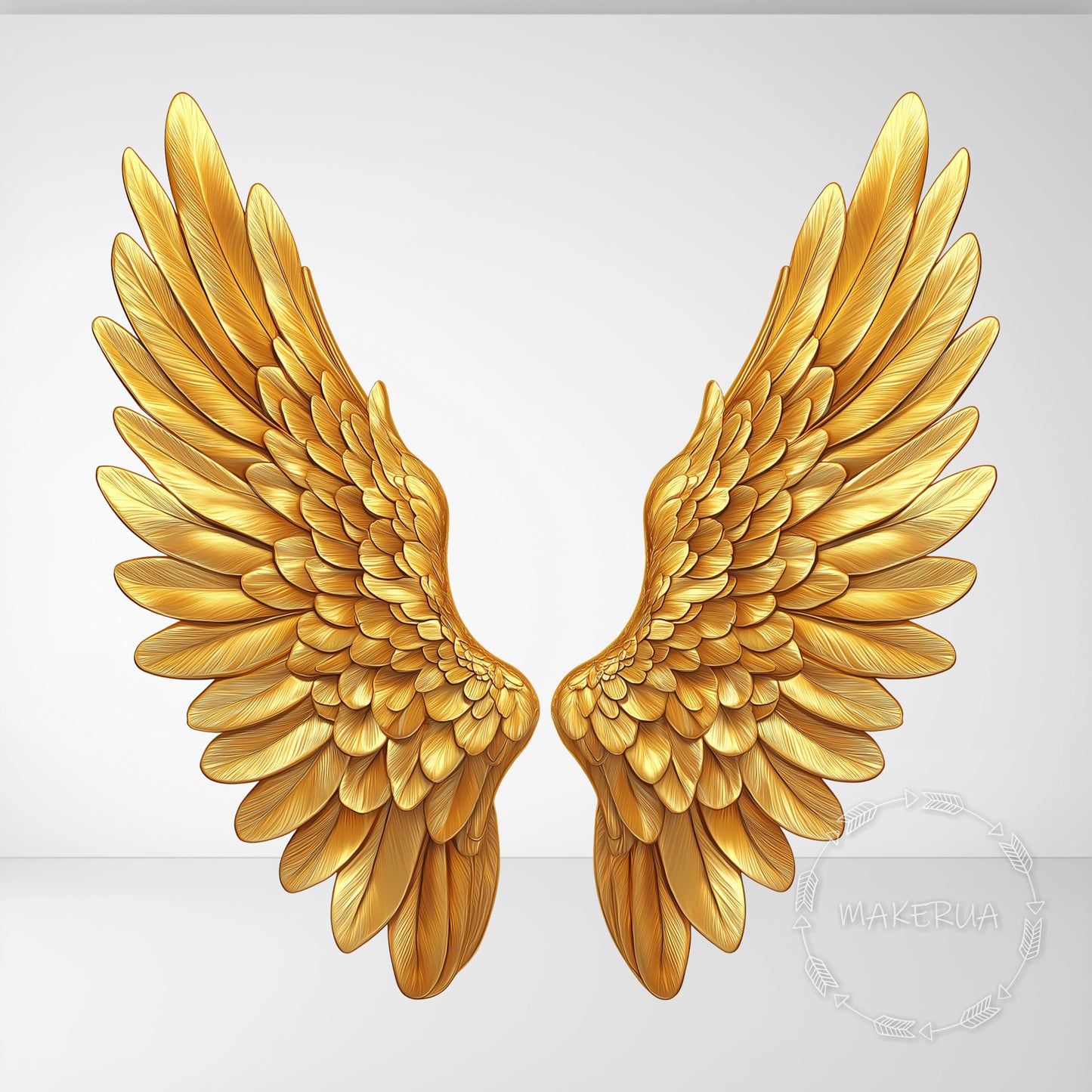Gold Angel Wings Printed Cutouts Decor for Birthday Wedding Girl Boy Baby Shower Cute Party Props Decorations