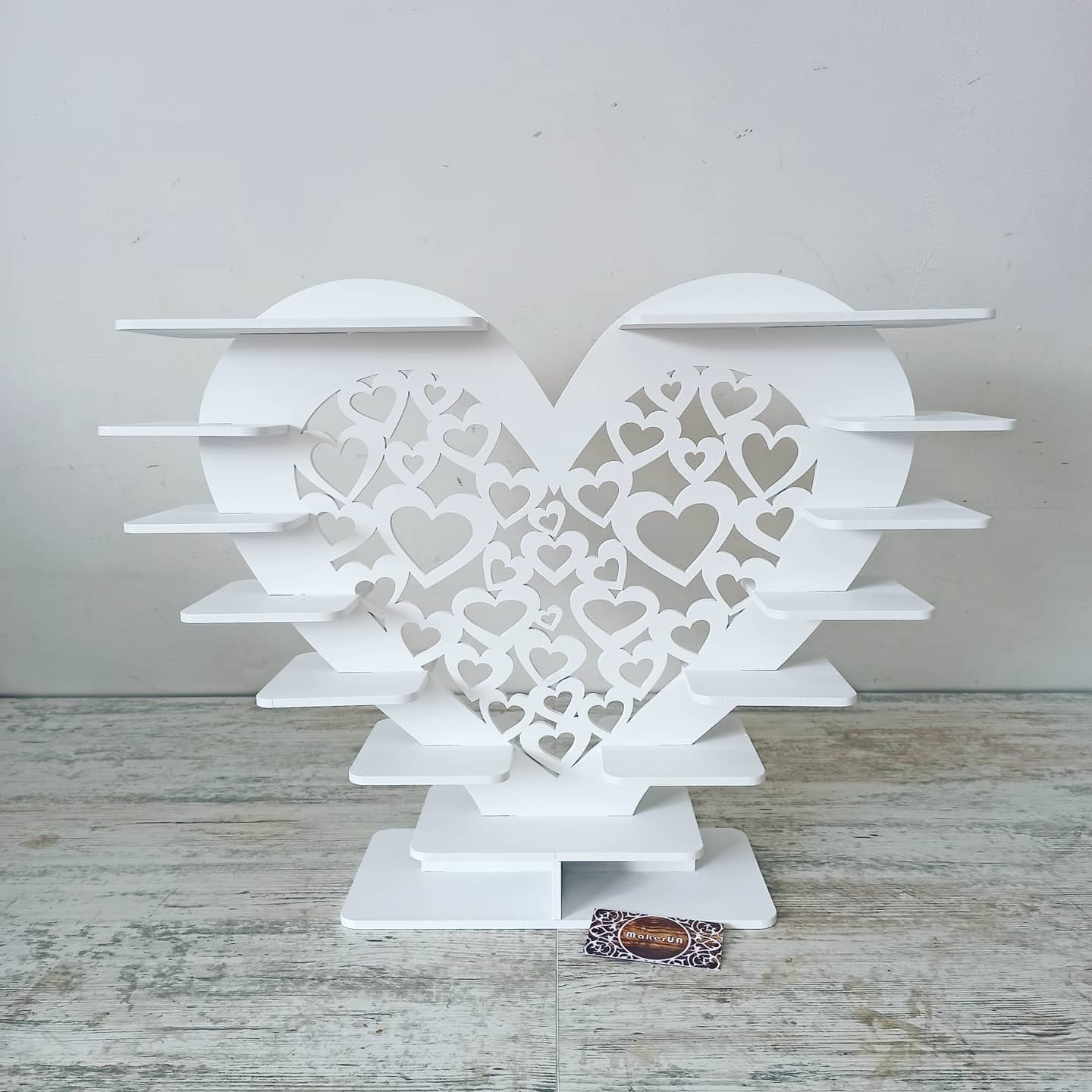 Candy Bar Stand Sweet Cake Display heart shape Buffet Food Catering