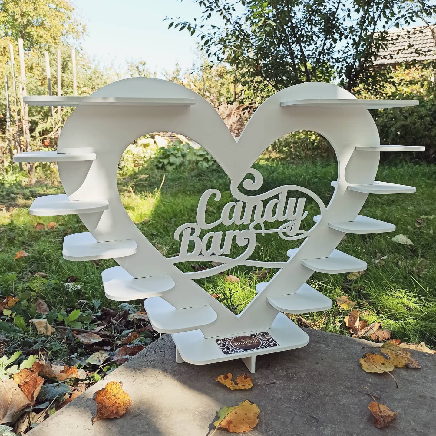 Candy Bar Stand Sweet Cake Display heart shape Buffet Food Catering logo