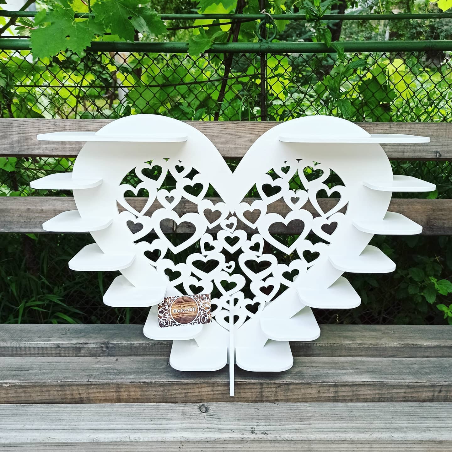 Candy Bar Stand Sweet Cake Display heart shape Buffet Food Catering love