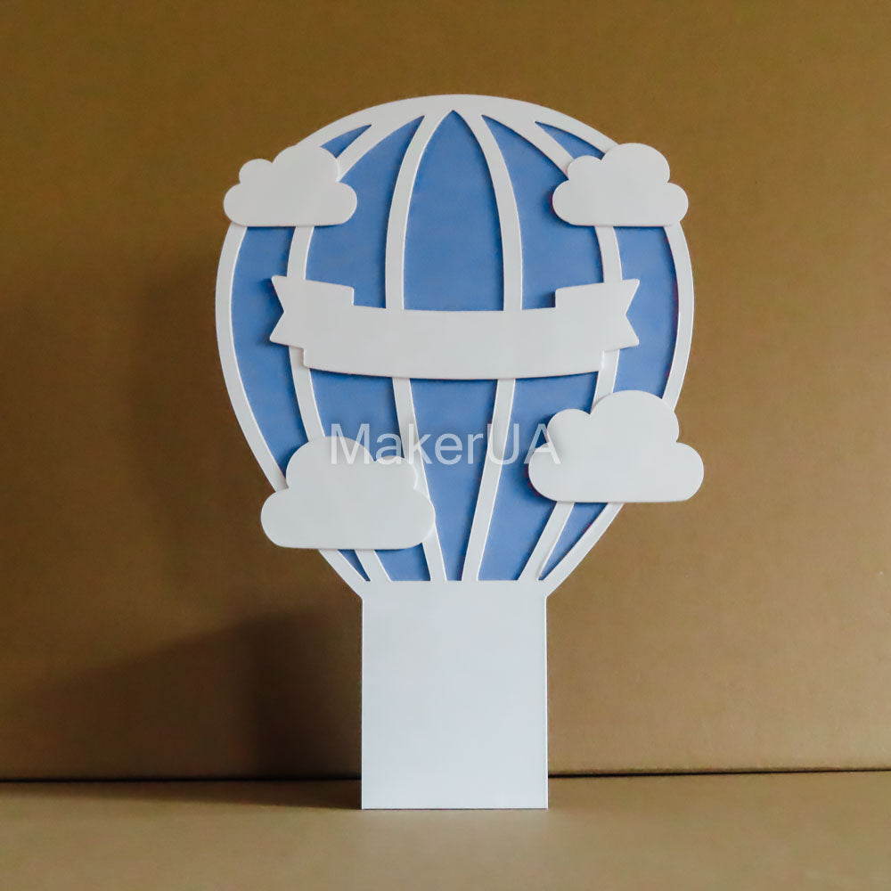 Hot Air Balloon backdrop decorations party baby shower birthday wedding photo prop booth style decor - MakerUA