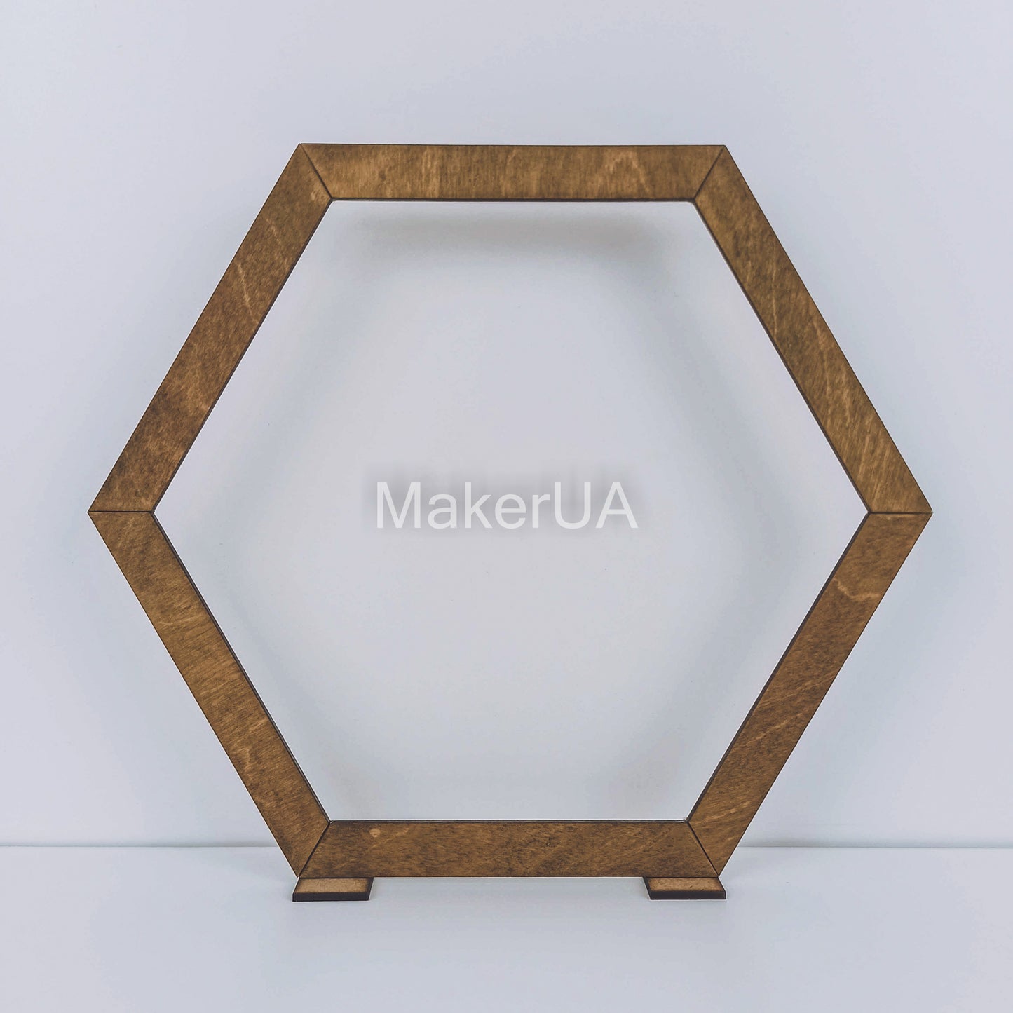 Arch backdrop arbor floral frame balloon stand plywood wooden wood hexagonal multifaceted flower rustic wedding birthday event party prop shop photo booth decorations decor boho style - MakerUA