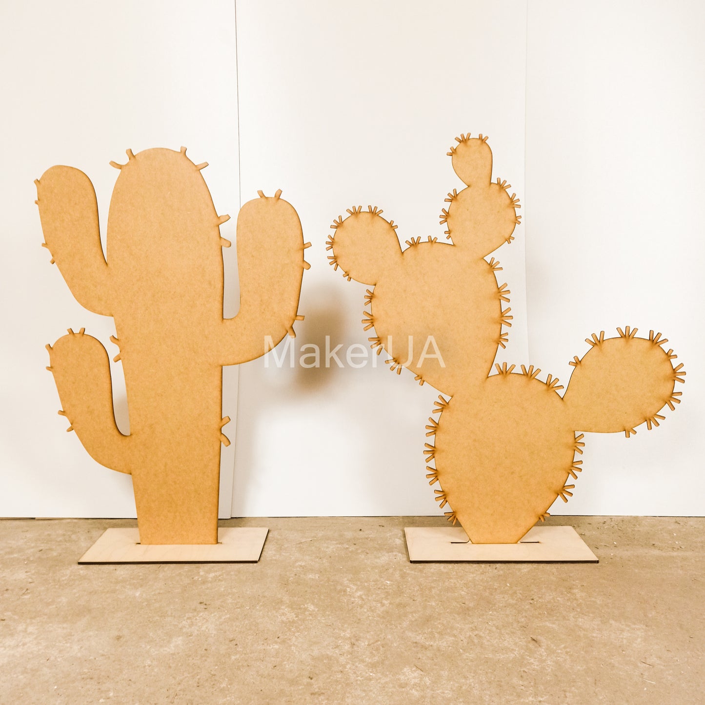 Cactus party decorations free standing decor birthday photo props desert themed style - MakerUA