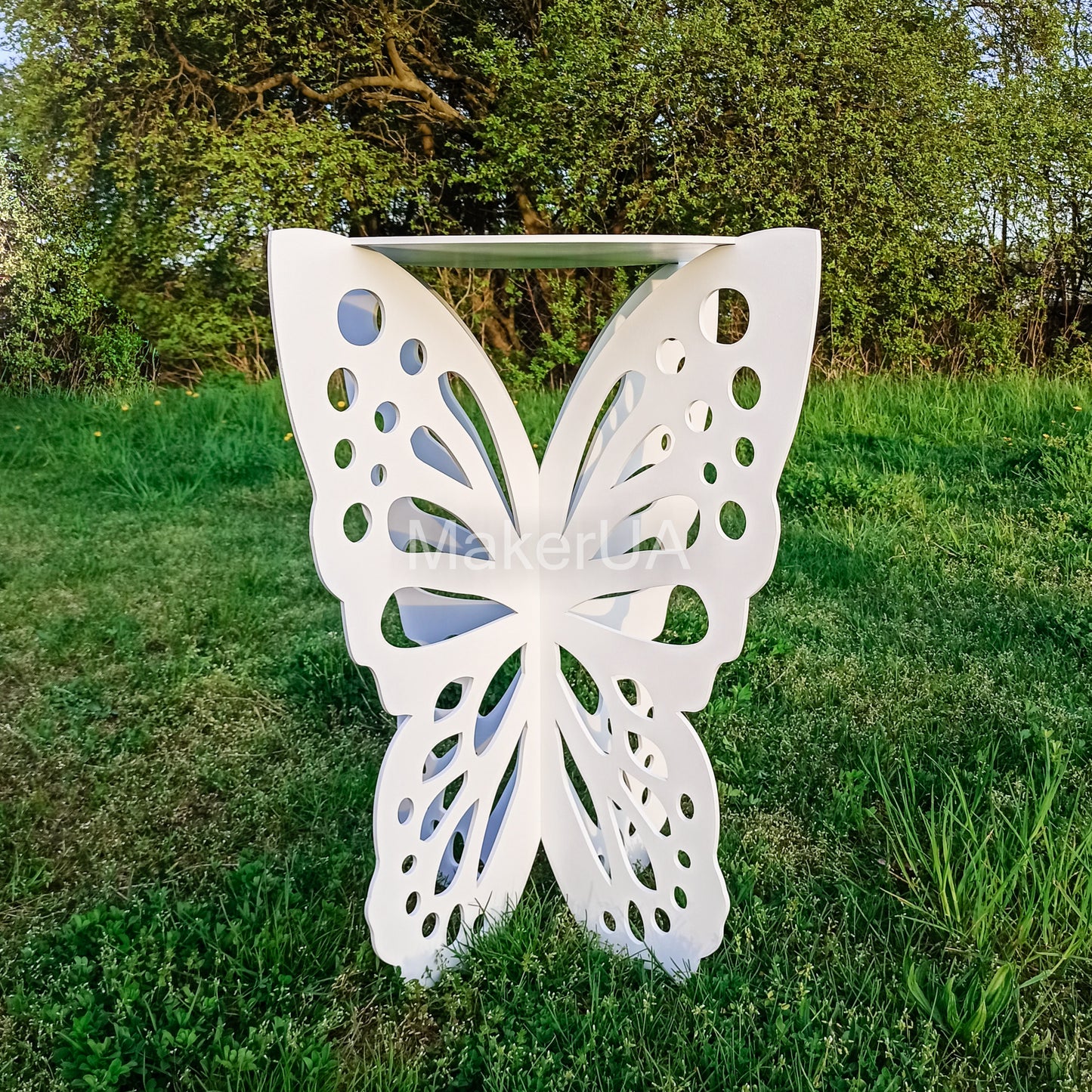 Butterfly Table round stand pedestal wings sweet cake baby shower girl birthday wedding decorations room ideas interior angel decor - MakerUA