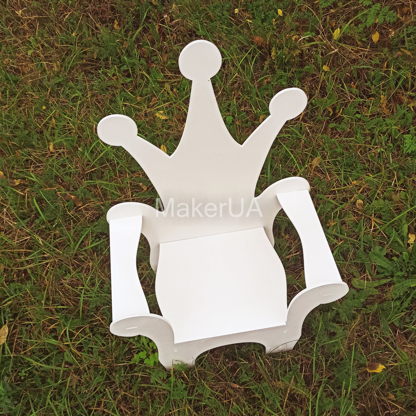 Wooden Throne Chair 02 birthday party decoration girl boy baby shower wood event party prop shop photo booth arch white pink blue - MakerUA