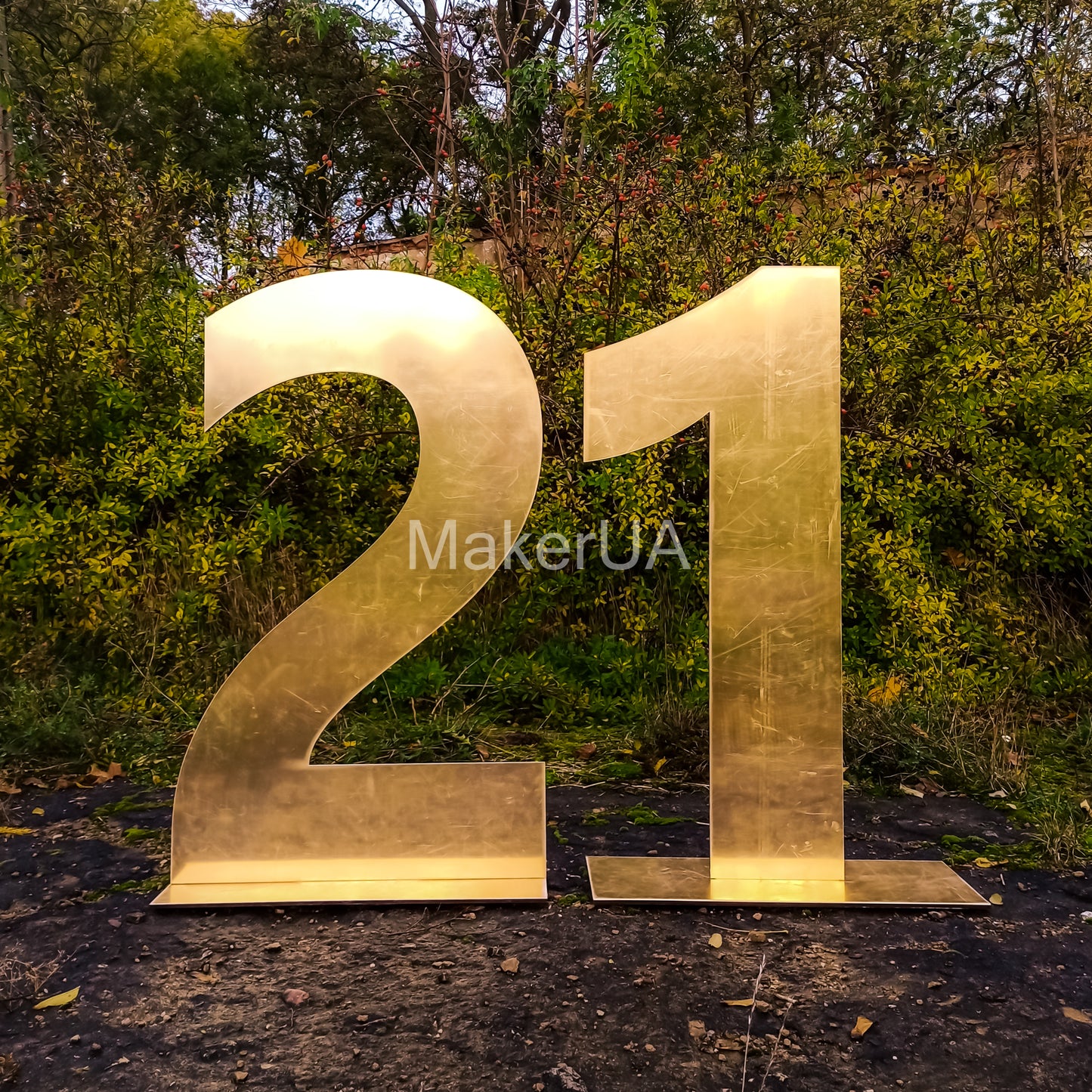 Numbers Decoration gold silver sweet 18 birthday party prop marquee decor baby 1st christmas big glow mirror large letters - MakerUA