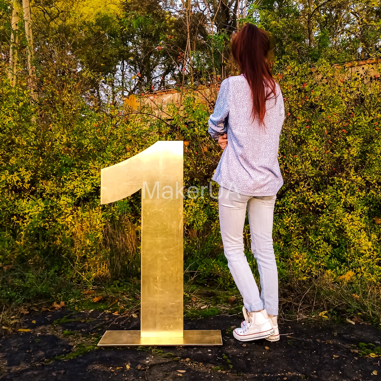 Numbers Decoration gold silver sweet 18 birthday party prop marquee decor baby 1st christmas big glow mirror large letters - MakerUA