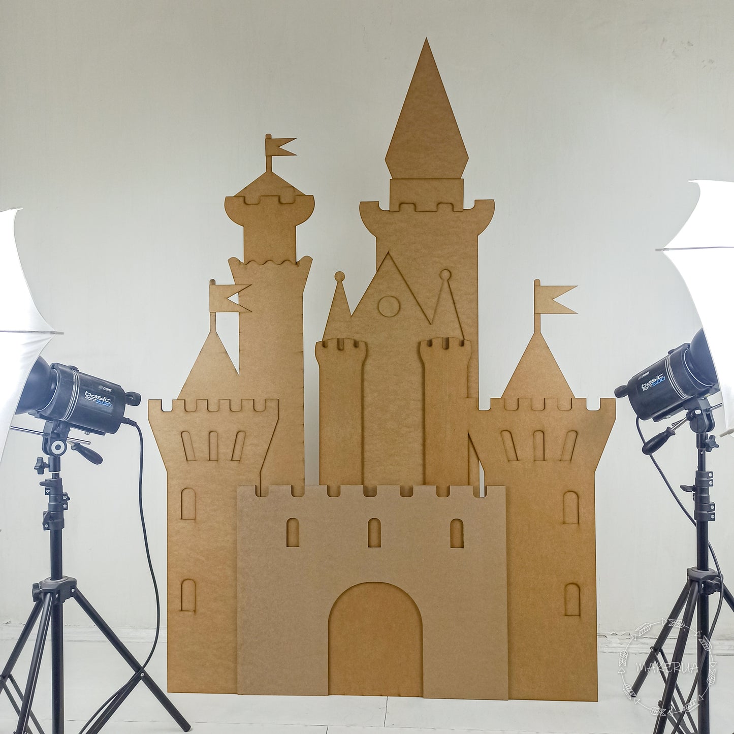 Princess Castle Backdrop Decorations girl birthday event party prop decor fairy tale sign table chair bed wall huge themed play room - MakerUA