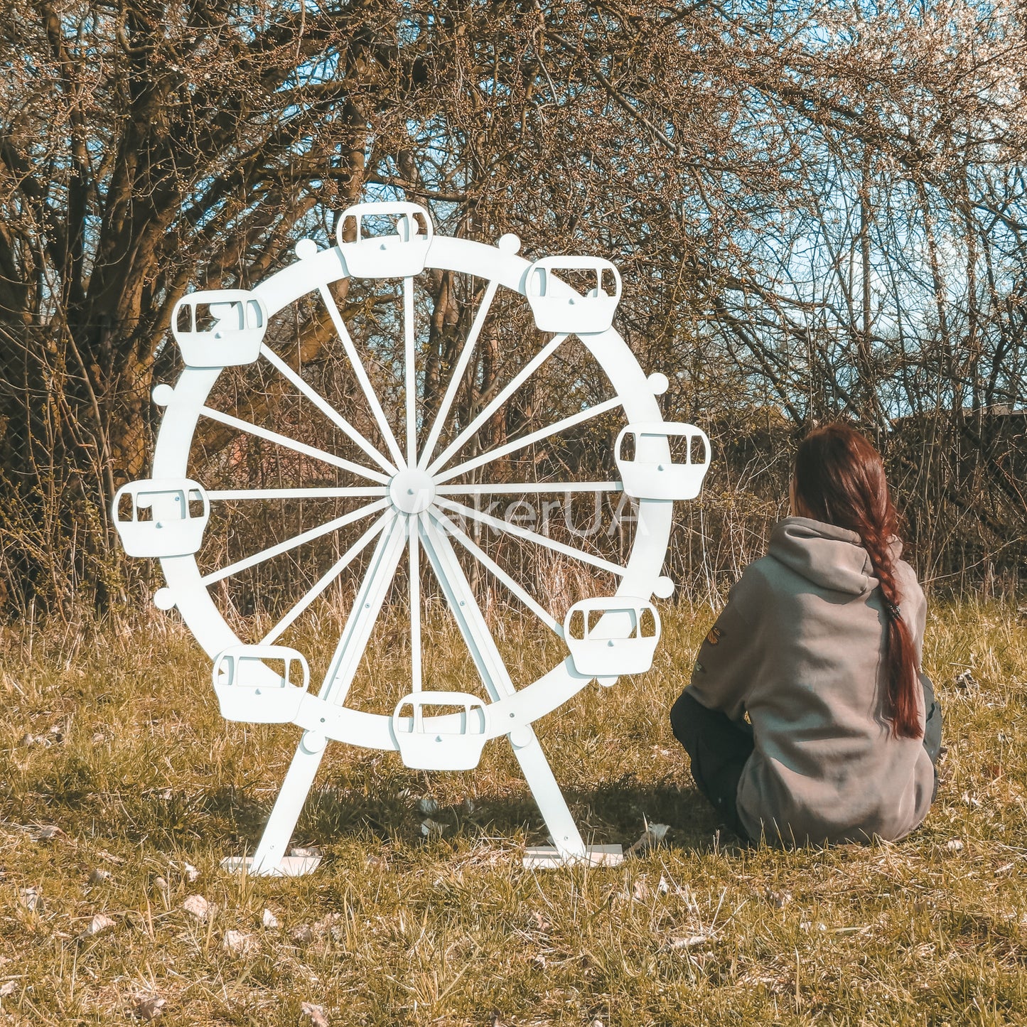 Ferris Wheel decorations carnival circus backdrop big large huge lifesize life size arch baby shower birthday wedding photo booth event party prop decor - MakerUA