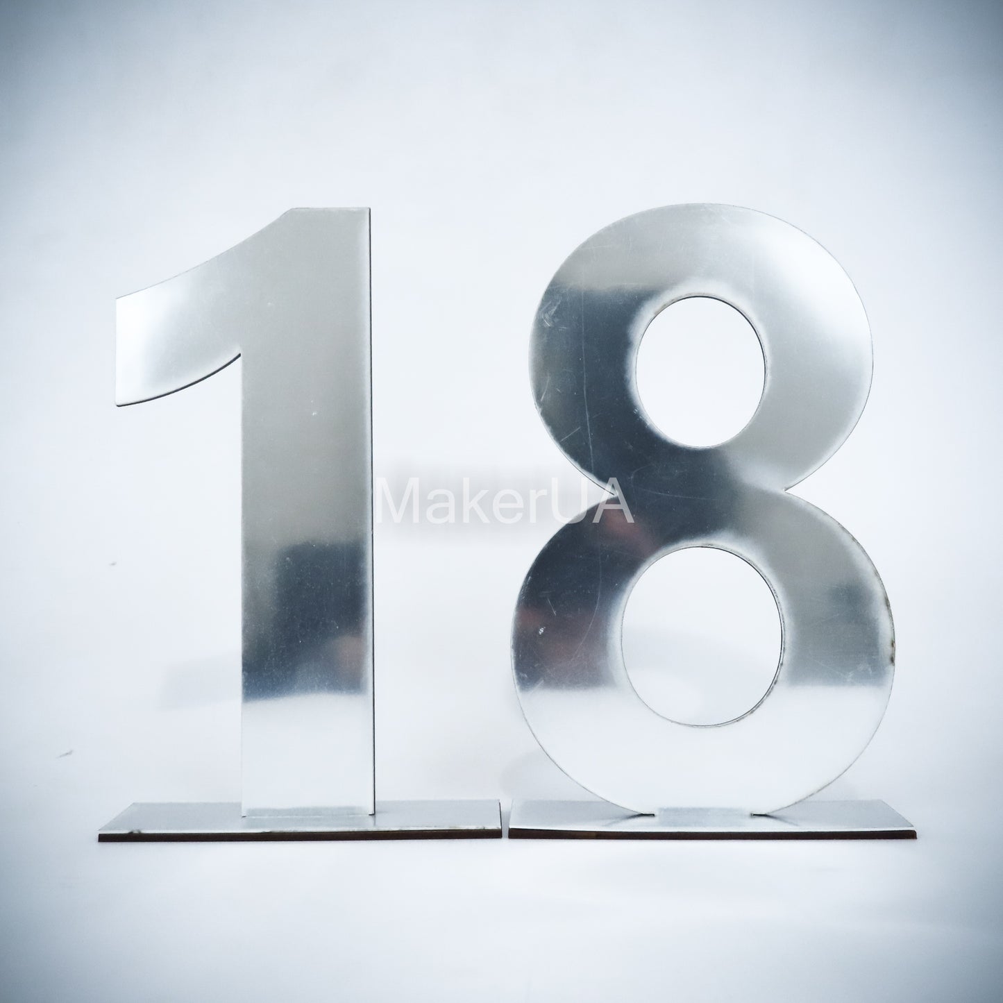 Numbers Decoration gold silver sweet 18 birthday party prop marquee decor baby 1st christmas big glow mirror large letters - MakerUA