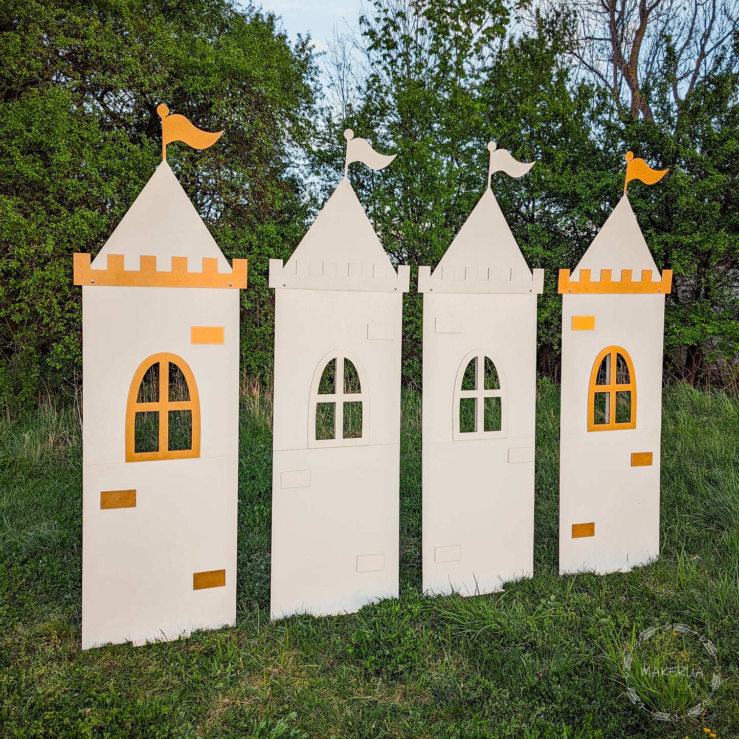 Princess Castle palace backdrop birthday party theme girl kids decorations event prop shop disney arch coach carriage decor - MakerUA