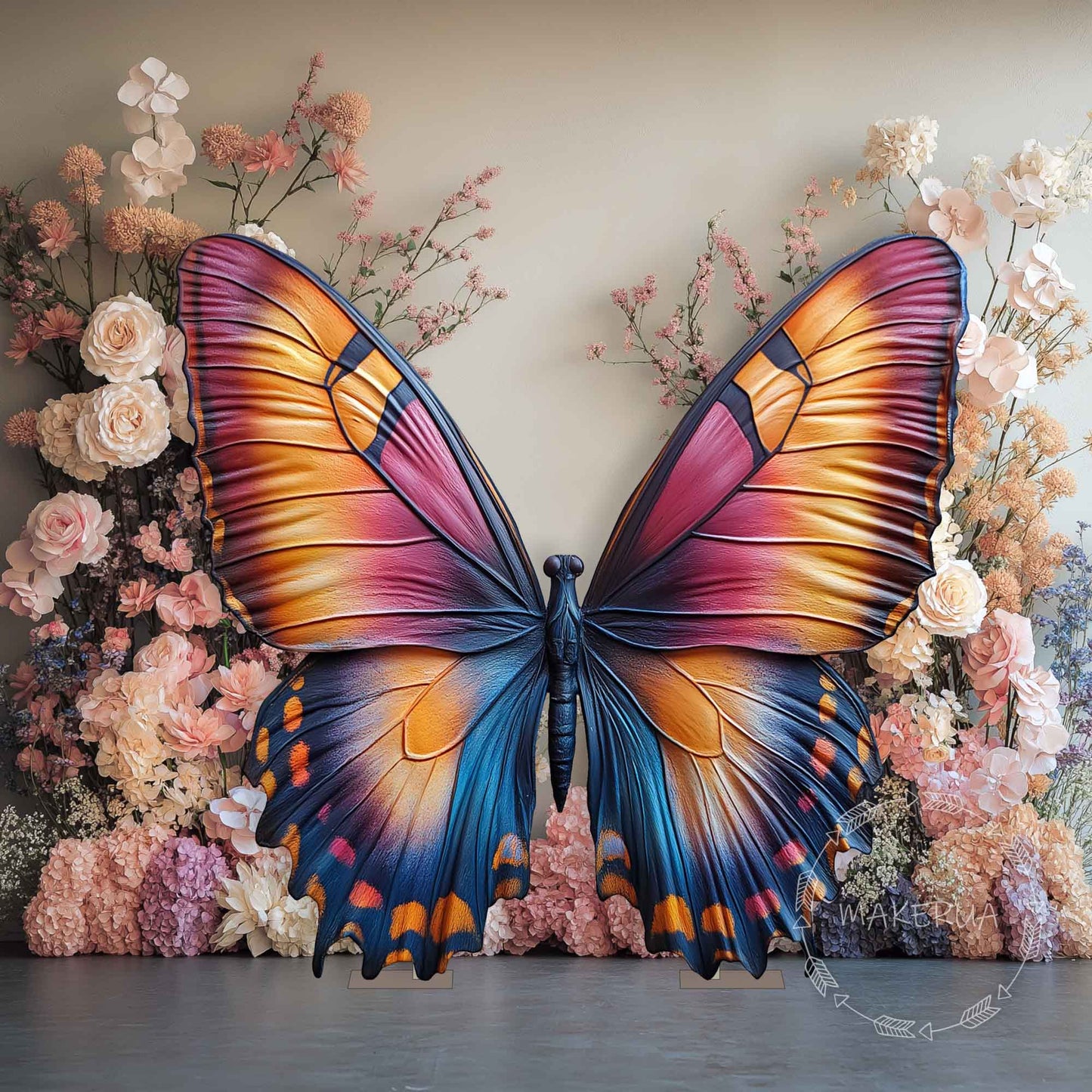 Butterfly Backdrop for birthday wedding event party styling photo booth prop balloon decoration arch boho wings christening stand panel decor