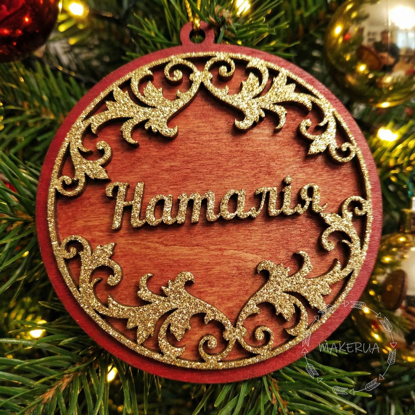 Personalized Christmas Ornaments Name Wooden Decorations Tree Hanging Kindergarten Gift Classmate Preschool Keepsake Teacher Student Decor Style A