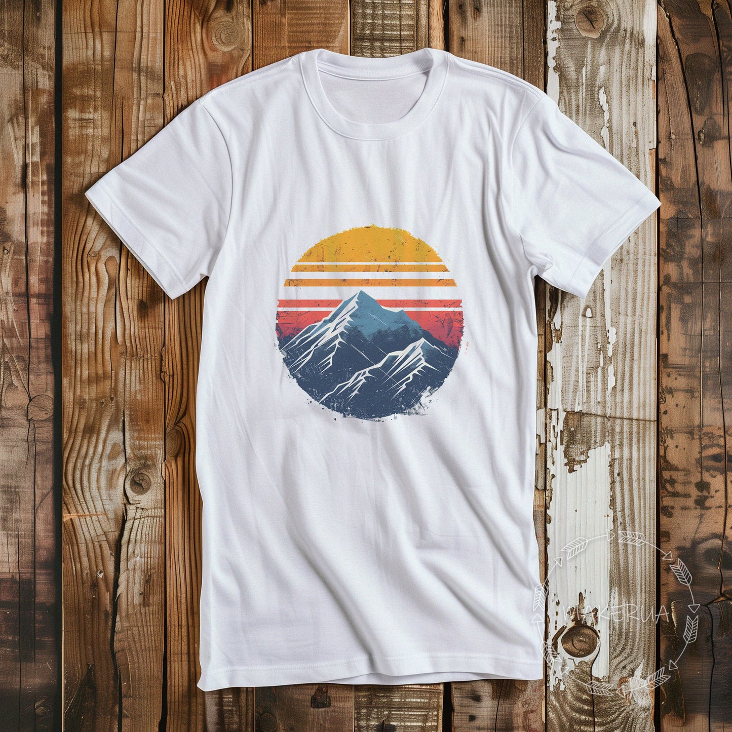 T-shirt mountain winter camping travel trip white cotton tee shirt print gift birthday - MakerUA