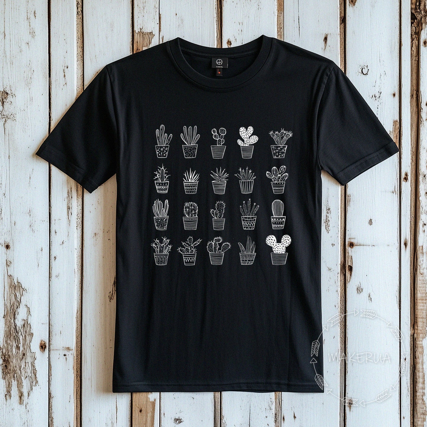T-shirt cactus desert australia travel trip white cotton tee shirt print gift birthday - MakerUA